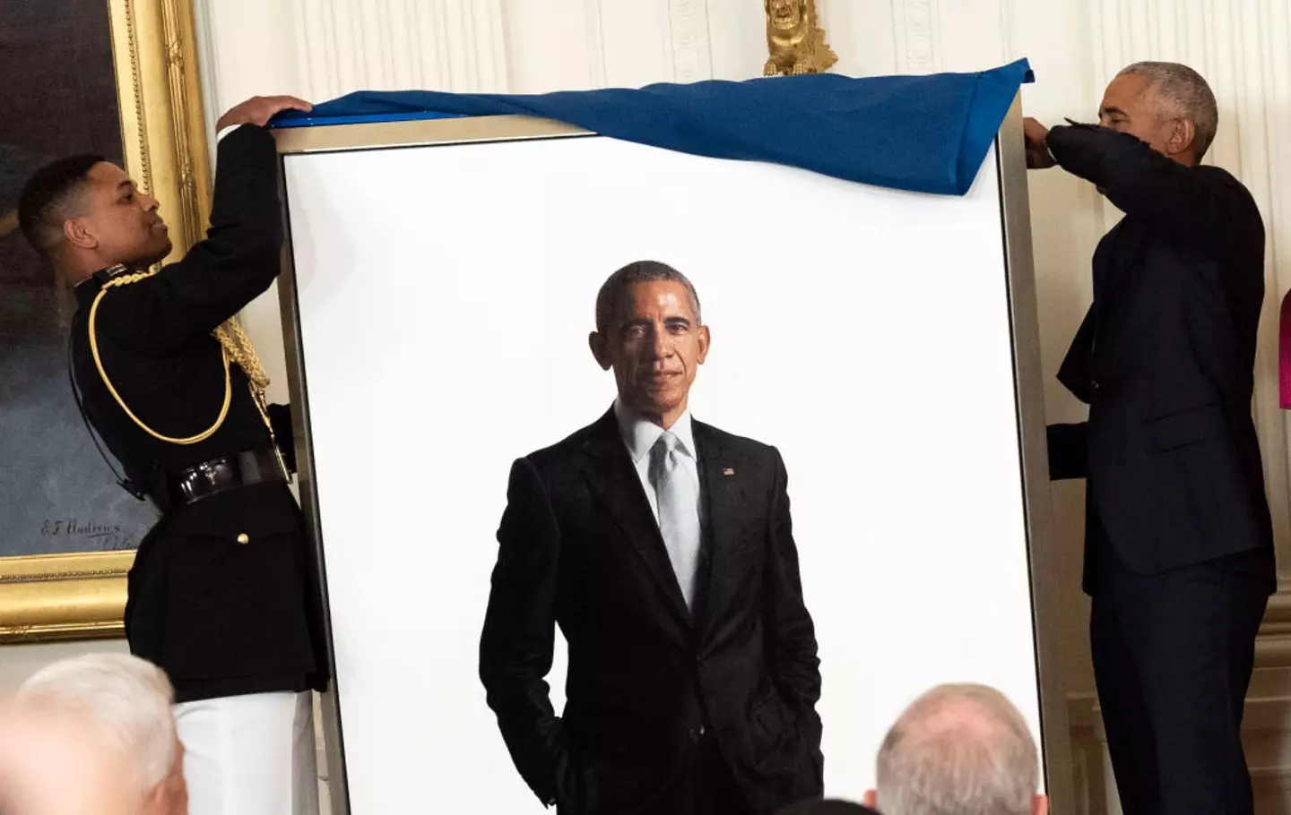 Trump has allegedly ordered the official portraits of three former US presidents to be moved to less prominent positions in the White House (Kevin Dietsch / Staff / Getty Images)