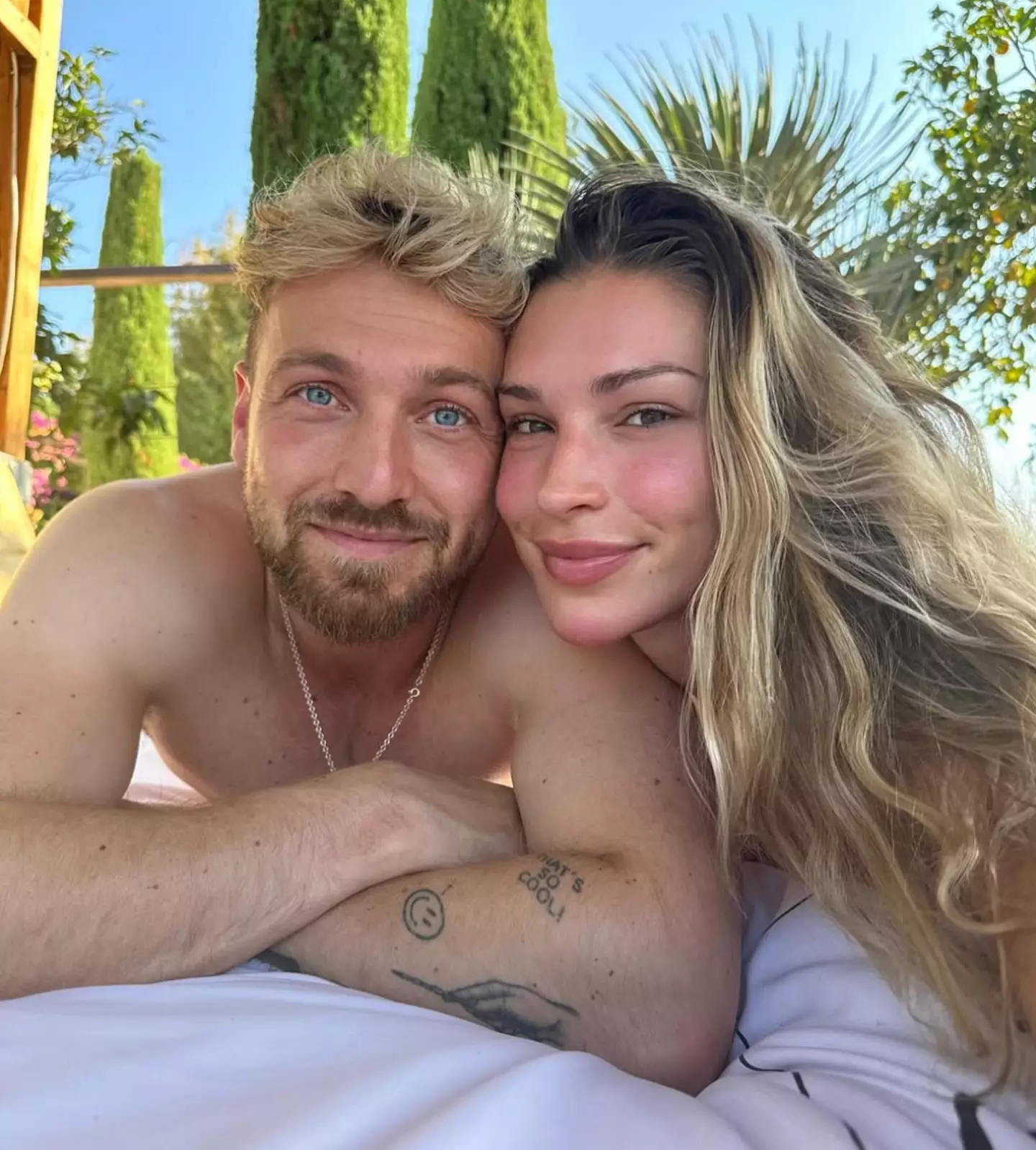 The couple had been together for five years before rumours of a split hit headlines (Instagram/@samthompsonuk)