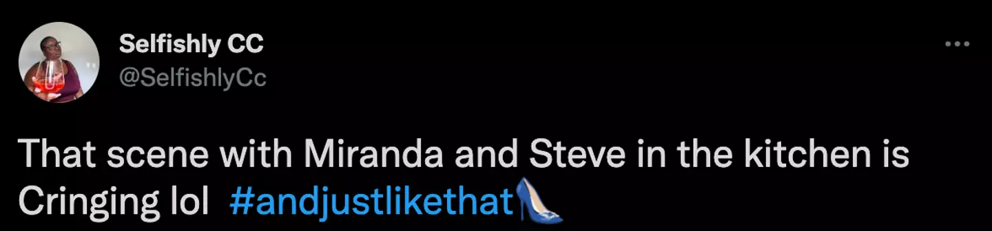 People did not enjoy Miranda's second attempt at kitchen sex (