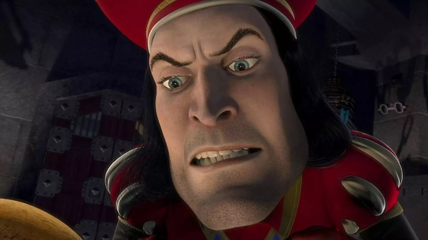 Lord Farquaad is caught with his pants down (