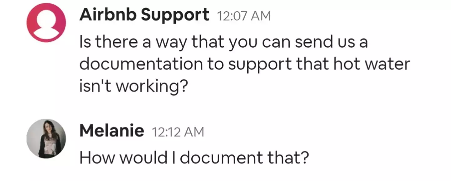 The writer shared the 'saga' of back-and-forth communication with Airbnb.