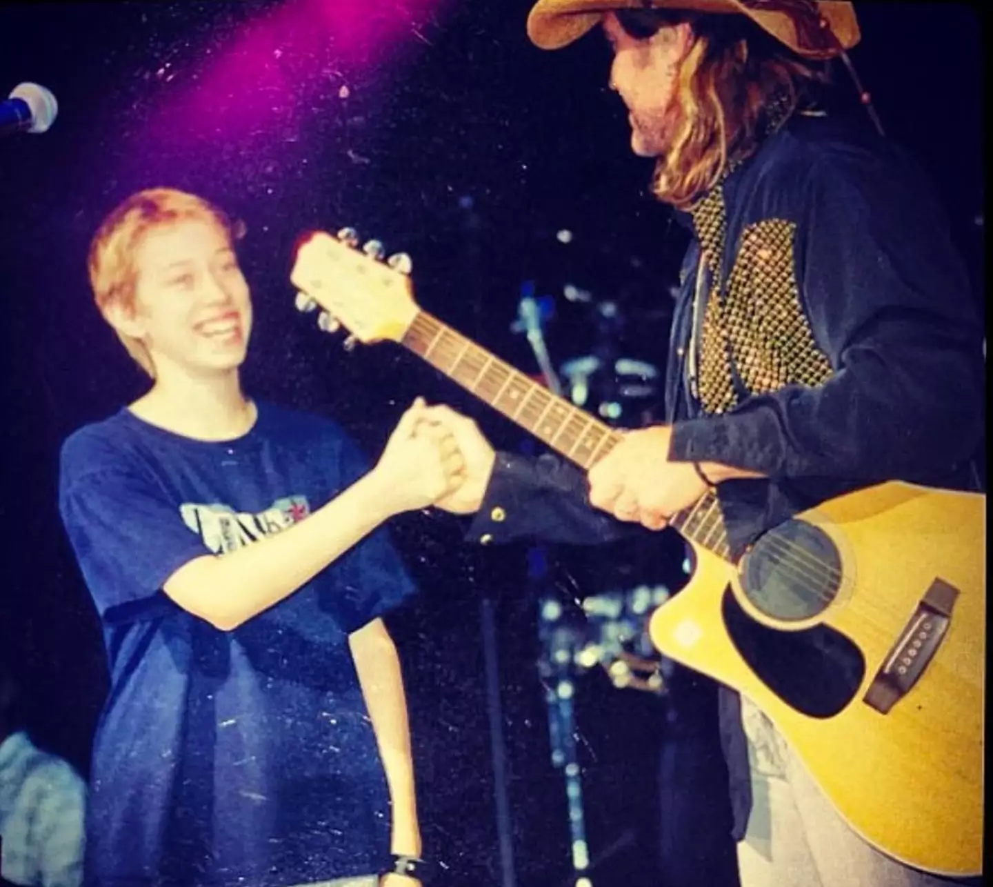 Trace previously shared a throwback photo with his father when first appealing to him (Instagram/@tracecyrus)