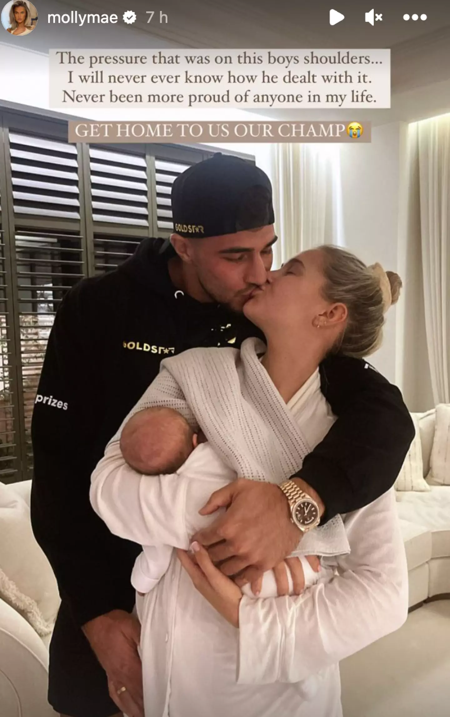 Molly was unbelievably proud of Tommy.