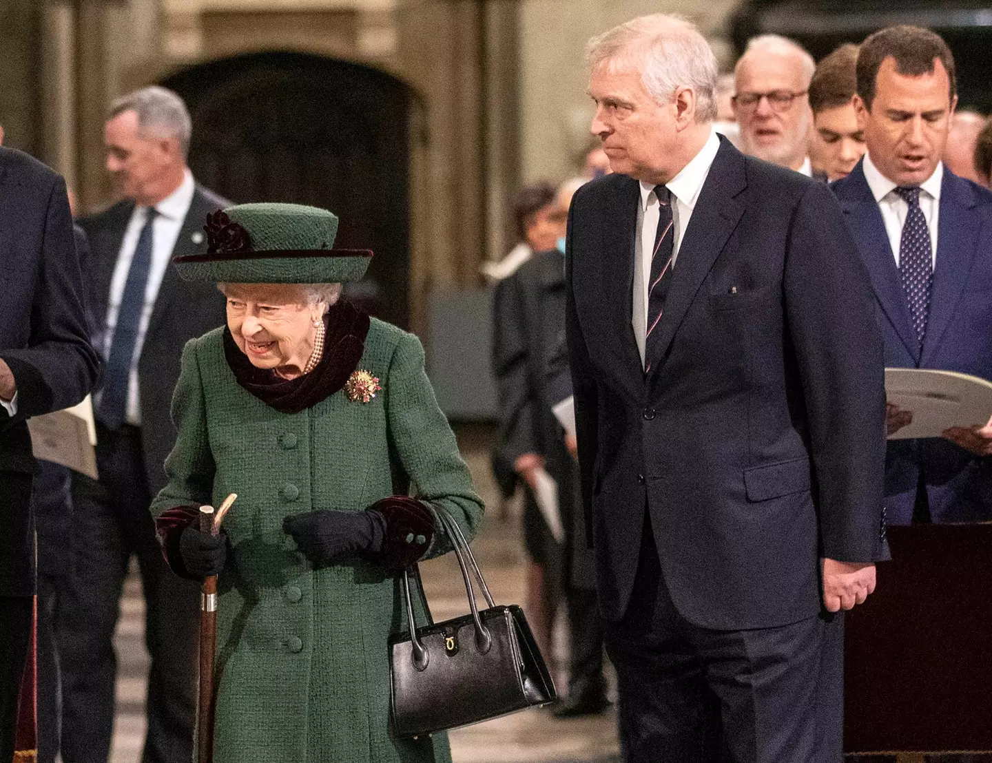 Prince Andrew escorted the Queen on Tuesday (