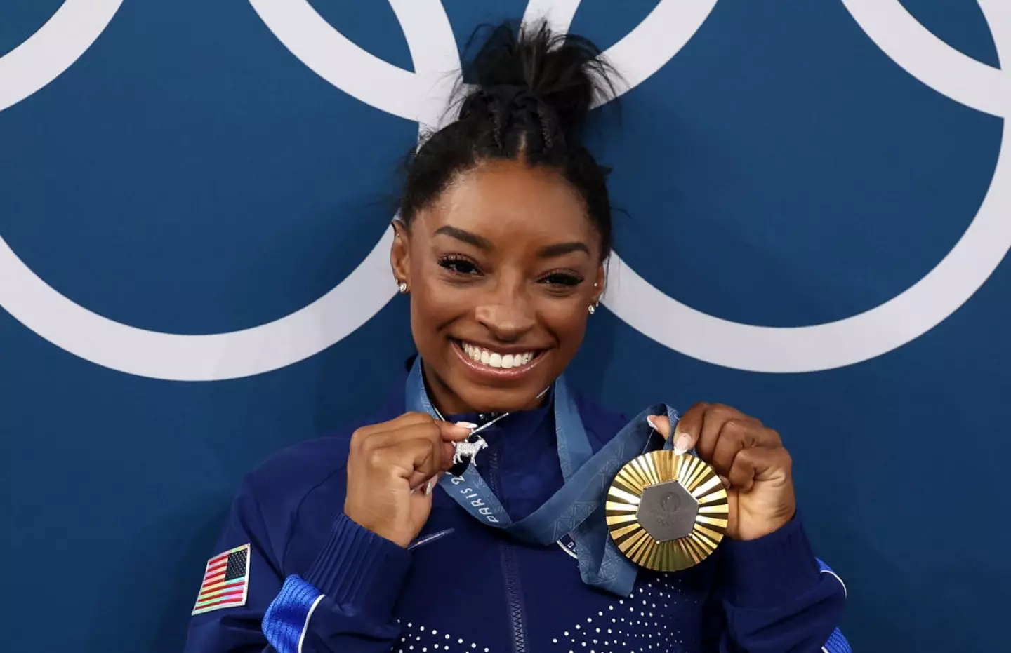 Simone Biles has been winning gold medals at the 2024 Olympics. (Jamie Squire/Getty Images)