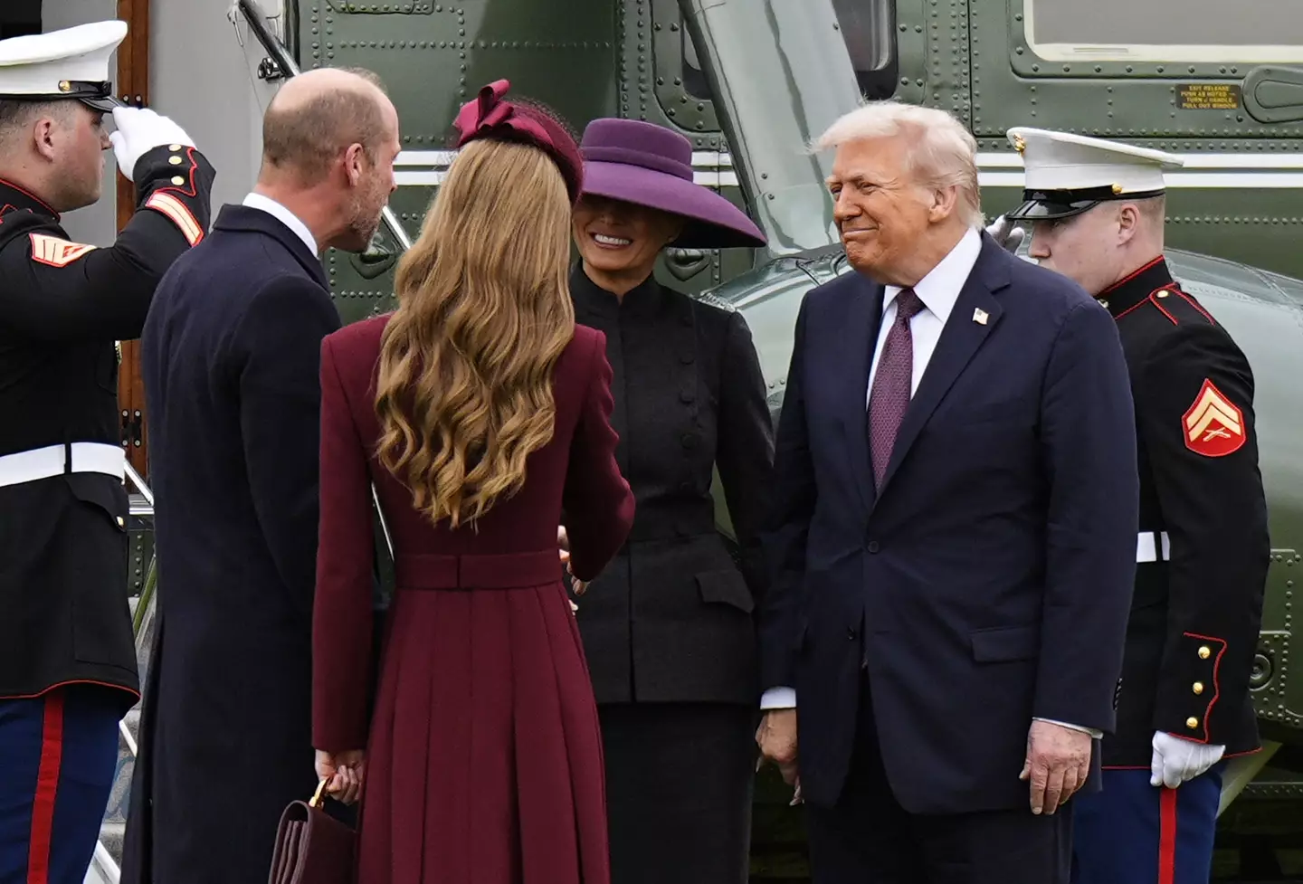 Melania's hat has set tongues wagging (AARON CHOWN/POOL/AFP via Getty Images)