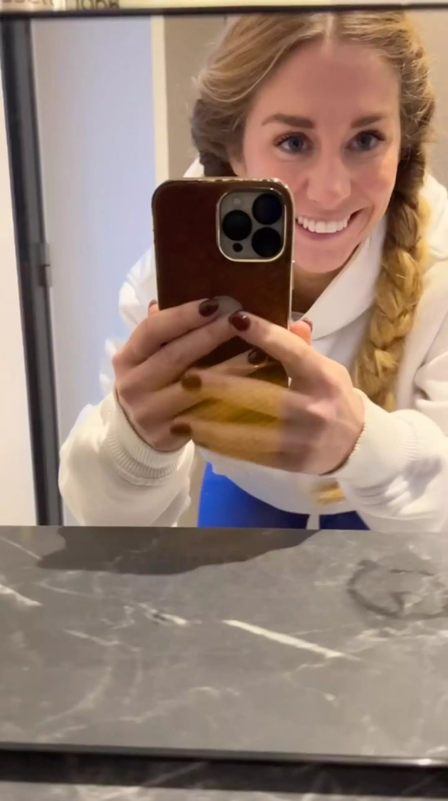 Alex filmed herself making the cup of tea (