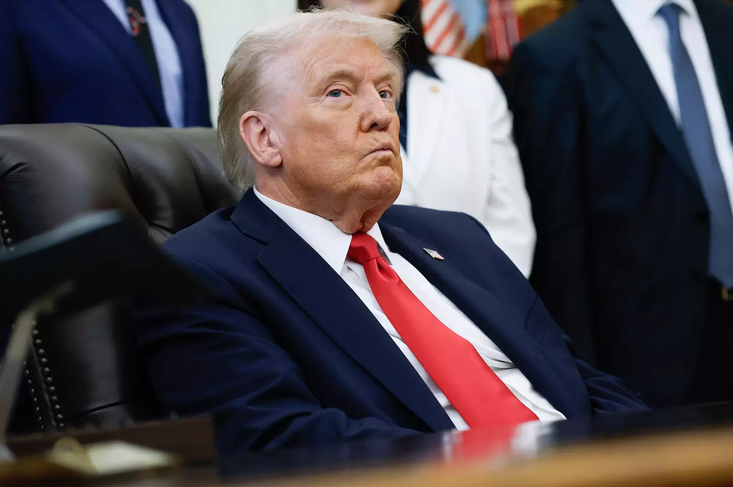 Democrat Senator Elizabeth Warren had an awkward blunder when discussing Donald Trump in her latest speech (Kevin Dietsch/Getty Images)