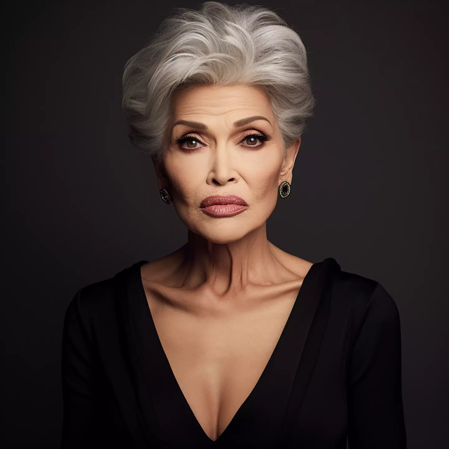 AI's older Kylie Jenner is giving serious Sharon Osbourne vibes. (Tyla/Midjourney)
