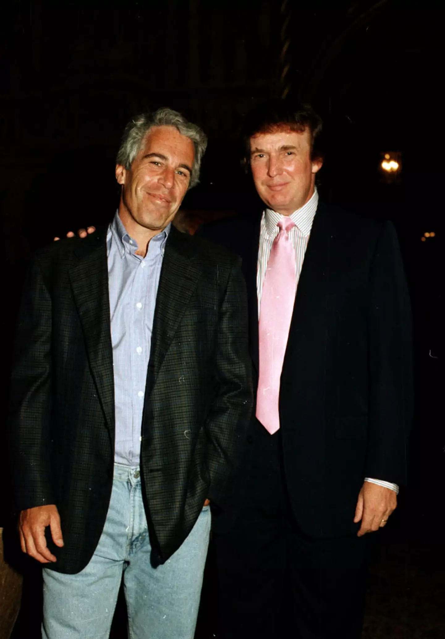 Prolific ex predator Epstein with Donald Trump at the the Mar-a-Lago estate in 1997 (Davidoff Studios Photography / Contributor / Getty Images)