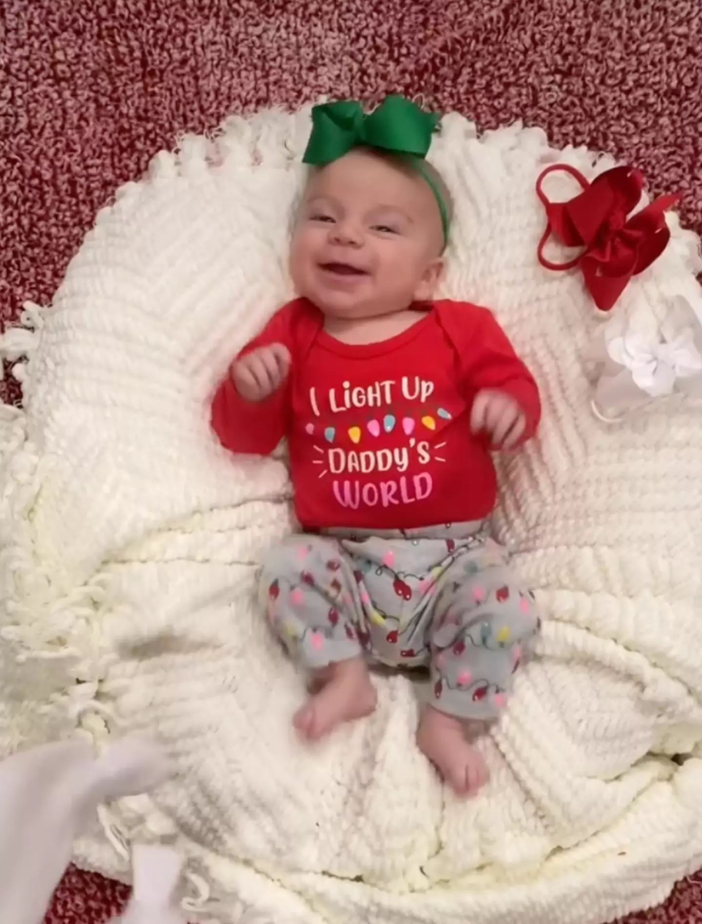 Baby Lydia was born with prominent eyebrows. (Instagram/@morganncatherinee)