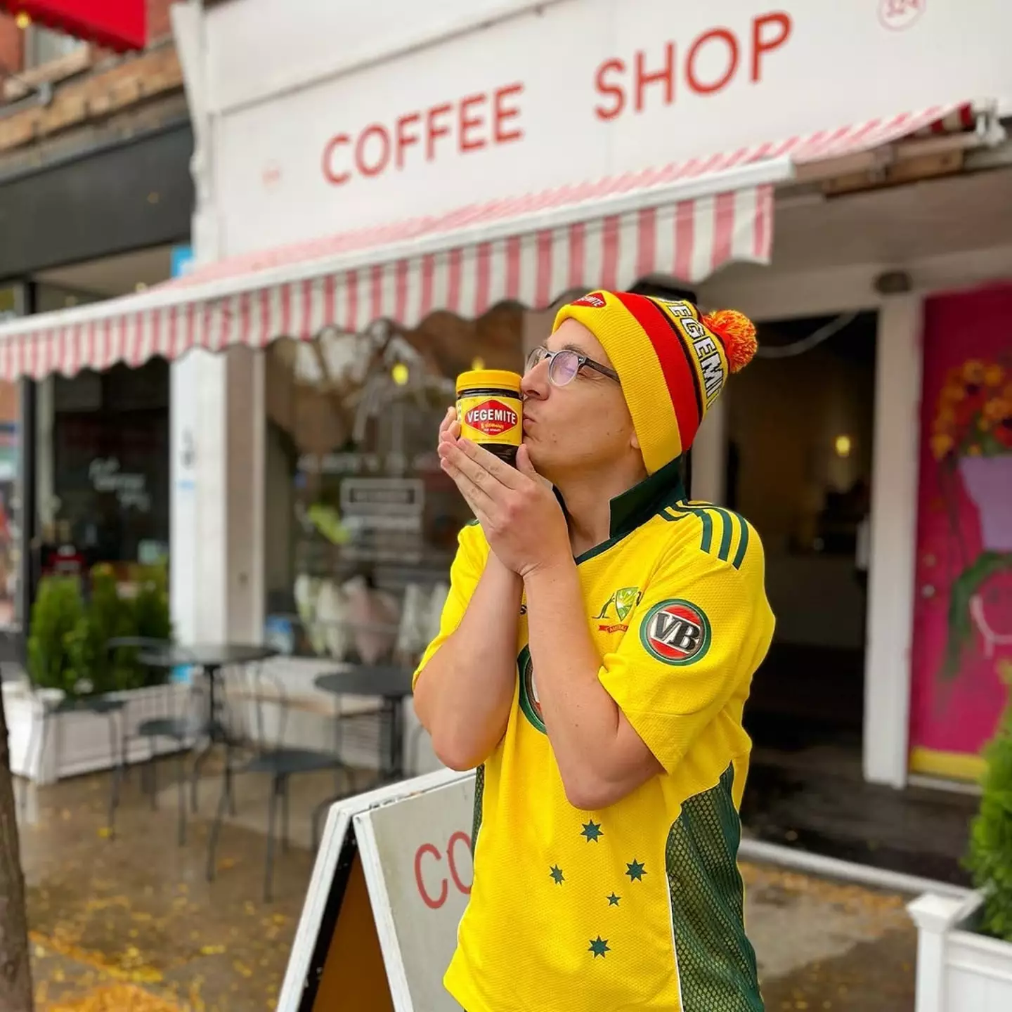 An Aussie cafe owner has been left devastated after he was ordered to remove Vegemite from his menu (Instagram/@found.coffee.to)