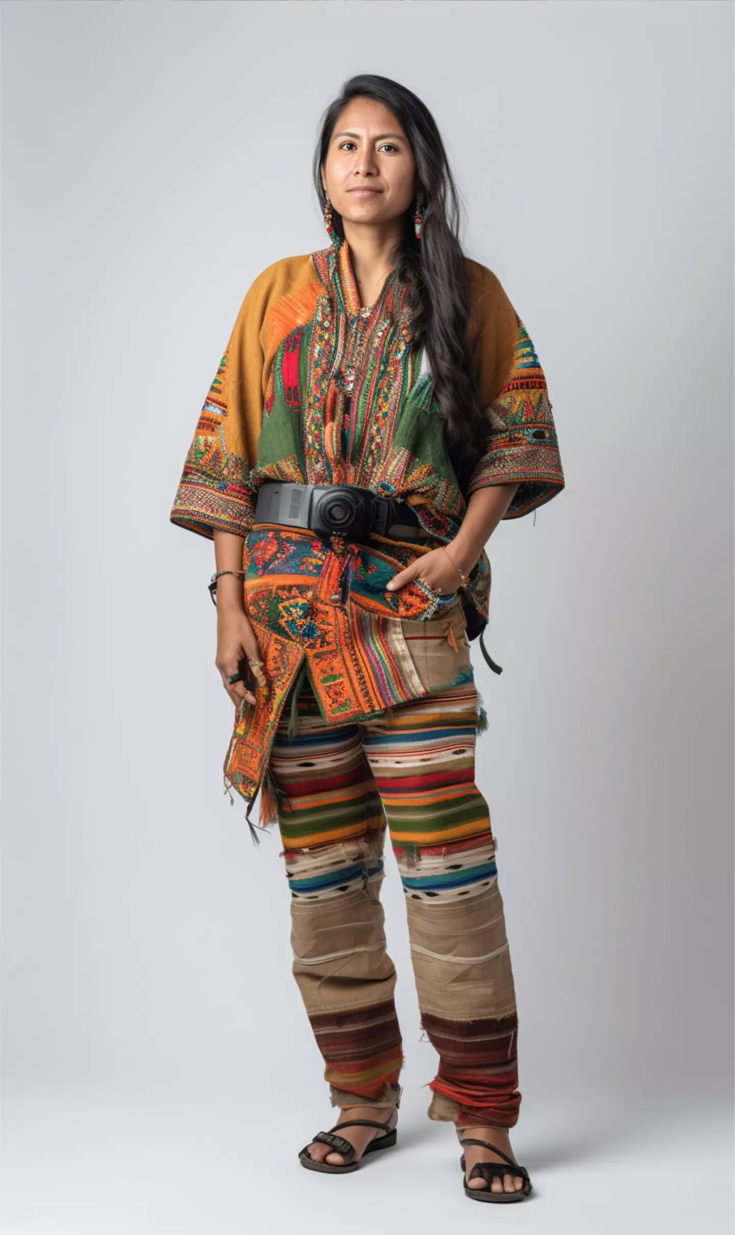 The images even incorporated elements of traditional dress, such as this AI-generated woman from Bolivia.