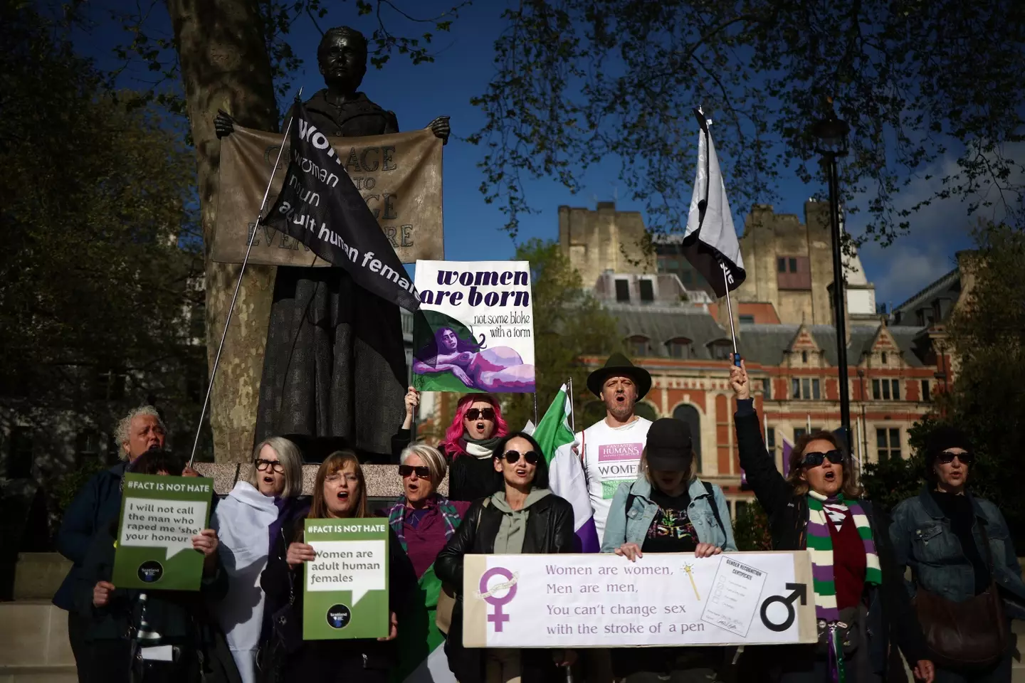 The amendment was made in response to a challenge raised by For Women Scotland (HENRY NICHOLLS/AFP via Getty Images)