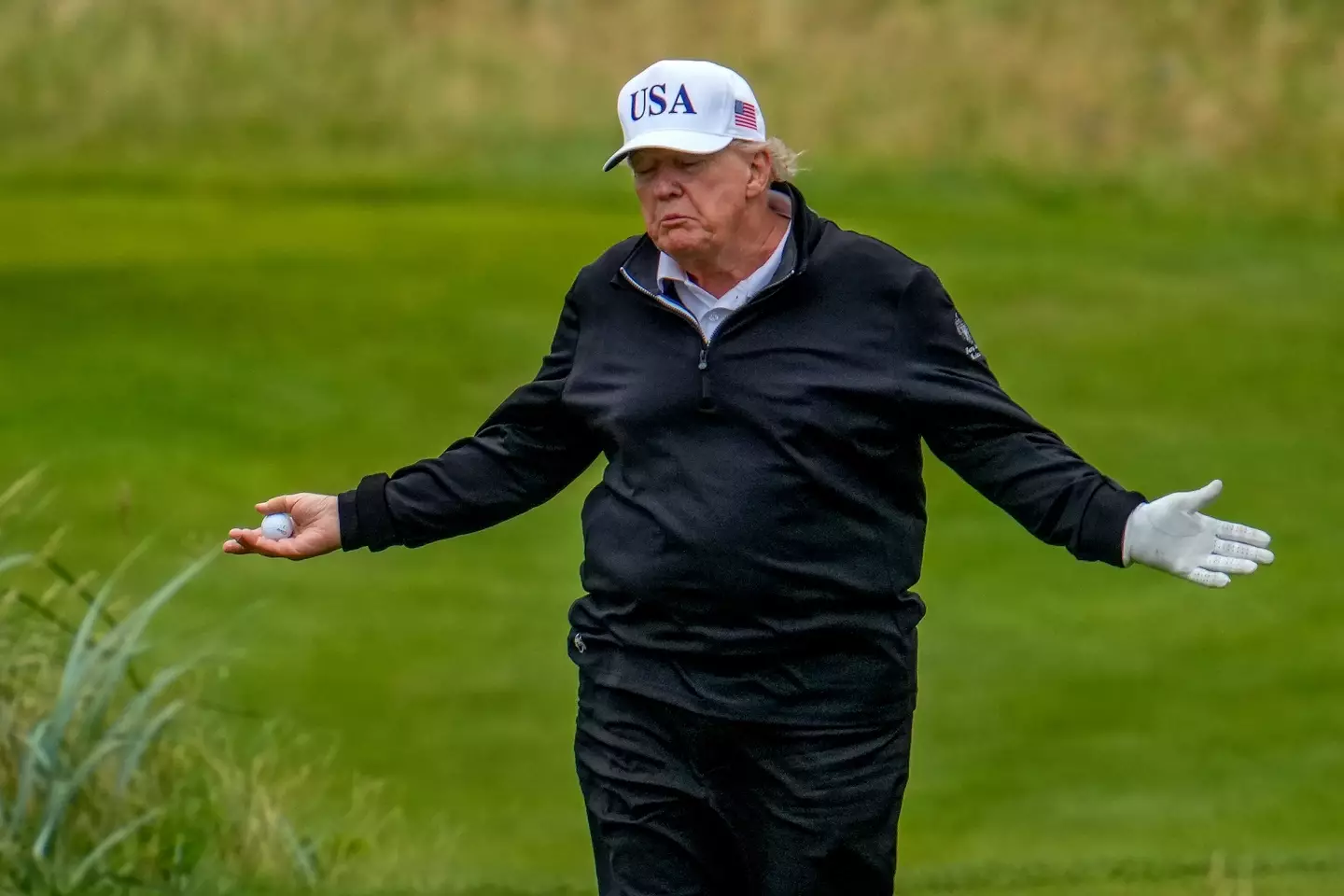 Trump attempted to make it clear he's very much alive (Christopher Furlong/Getty Images)