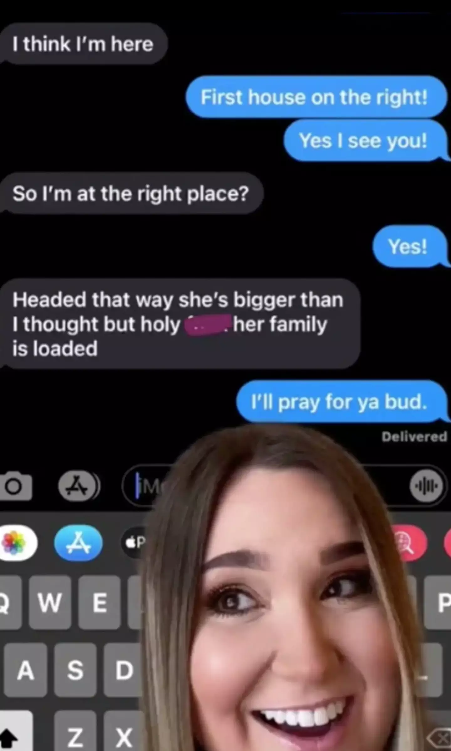 Kersten owned her date after his texting fail.