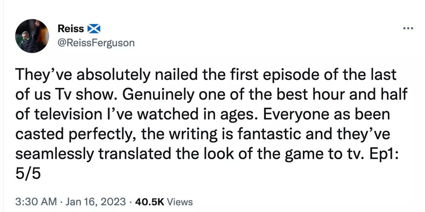 Fans have extremely high praise for the show.