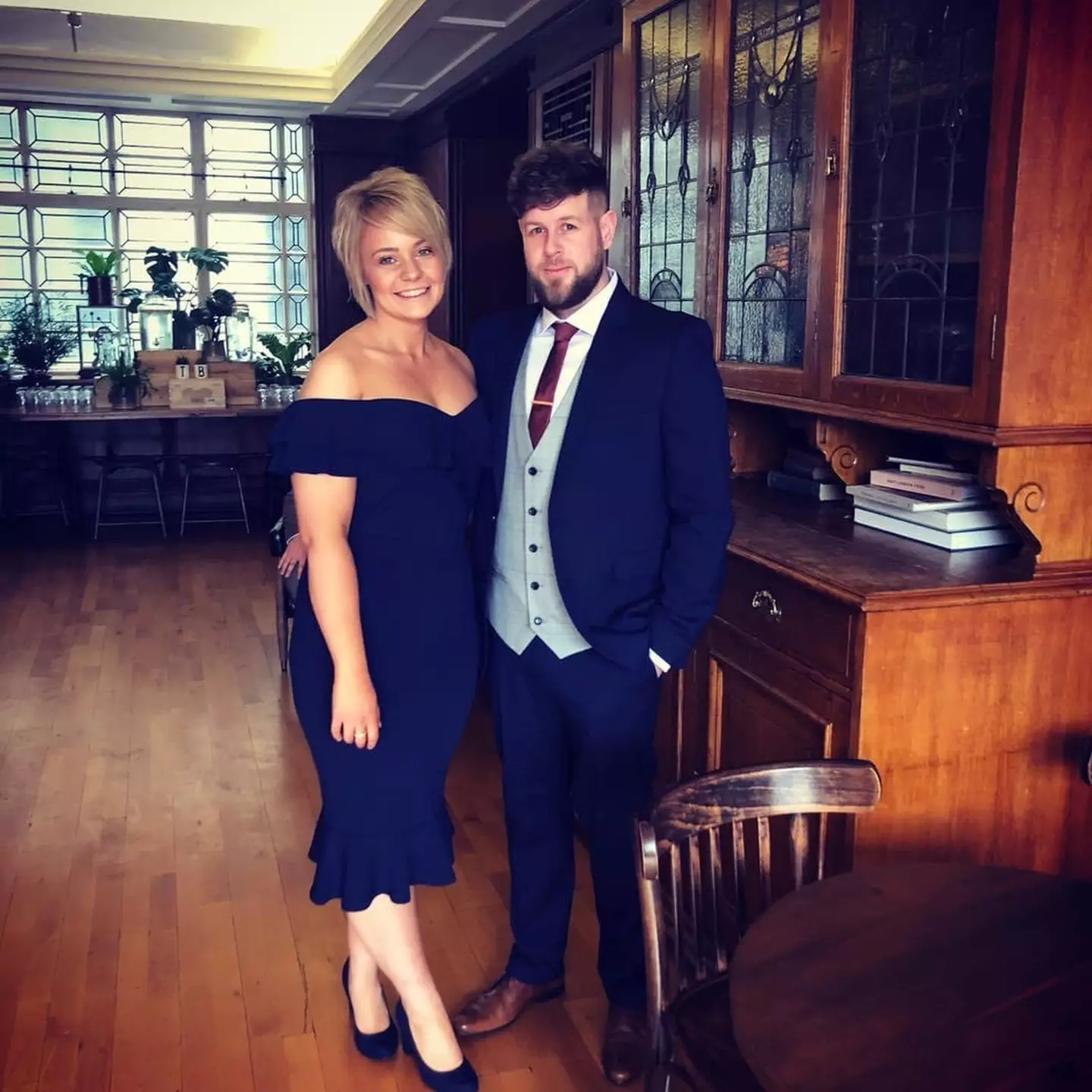 Laura's partner Adam had to hose her down.