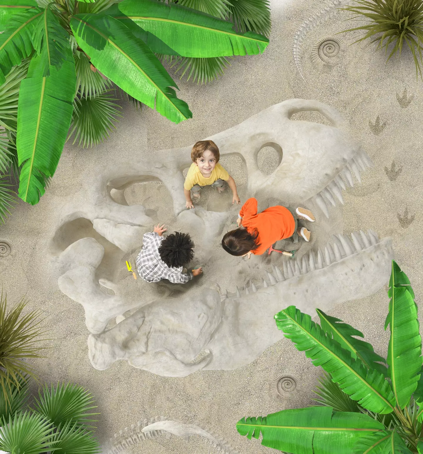 Kids can dig for dinosaur bones (