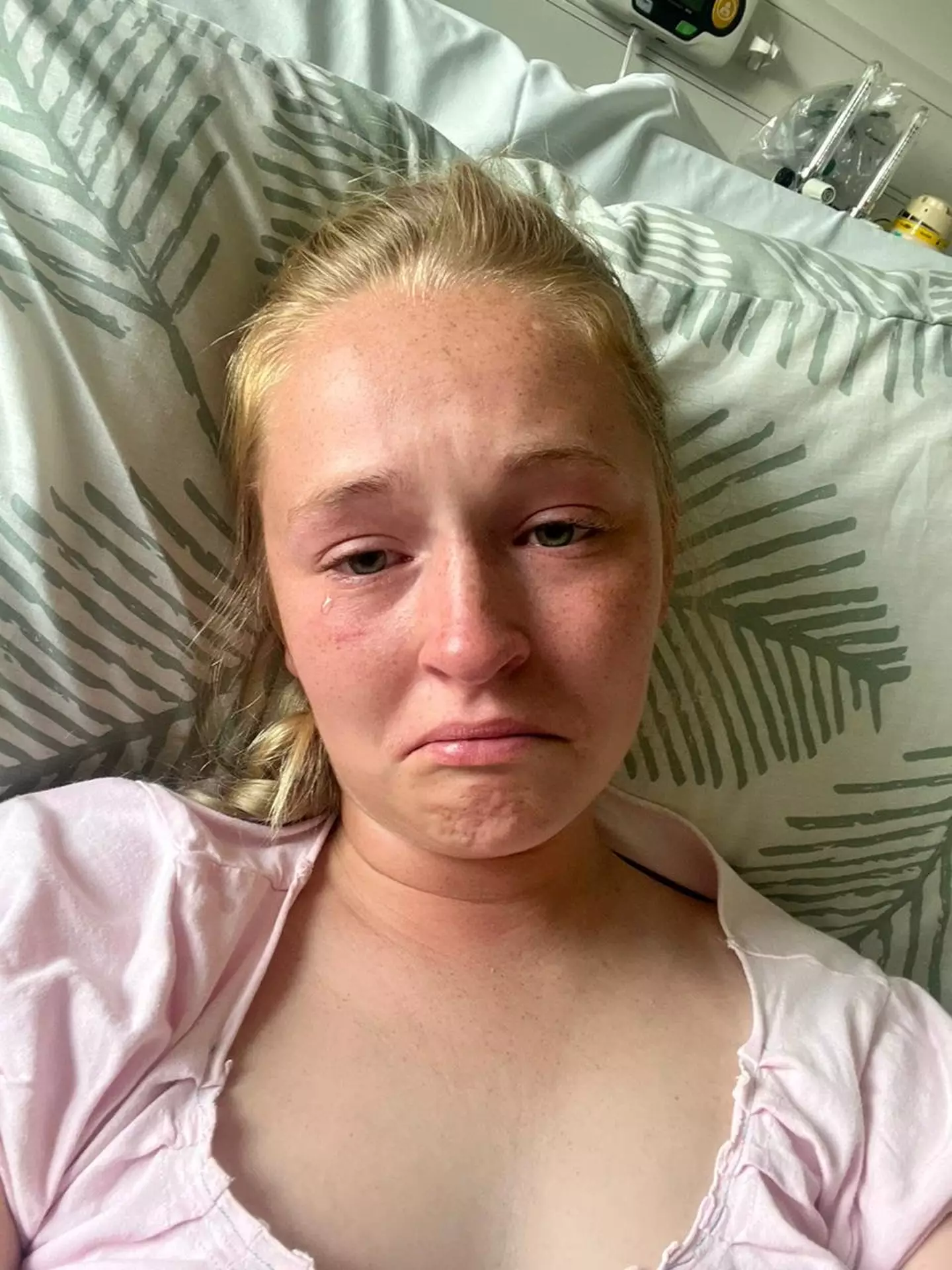 The 24-year-old ‘cried and screamed’ when she was given her diagnosis.