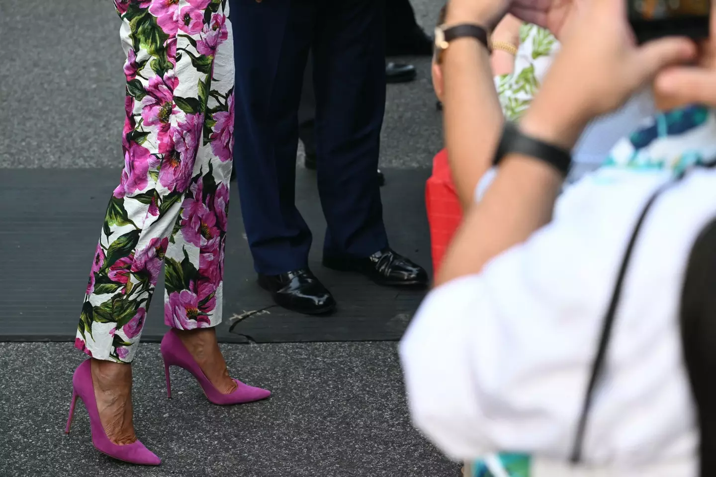 The First Lady is a fan of high heels (SAUL LOEB/AFP via Getty Images)