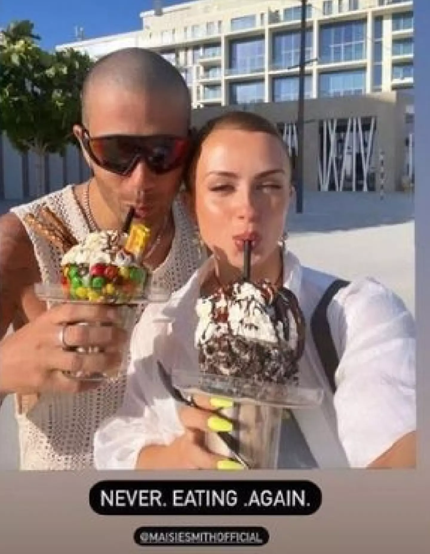 Max George later posted to Instagram appearing to make light of the backlash.