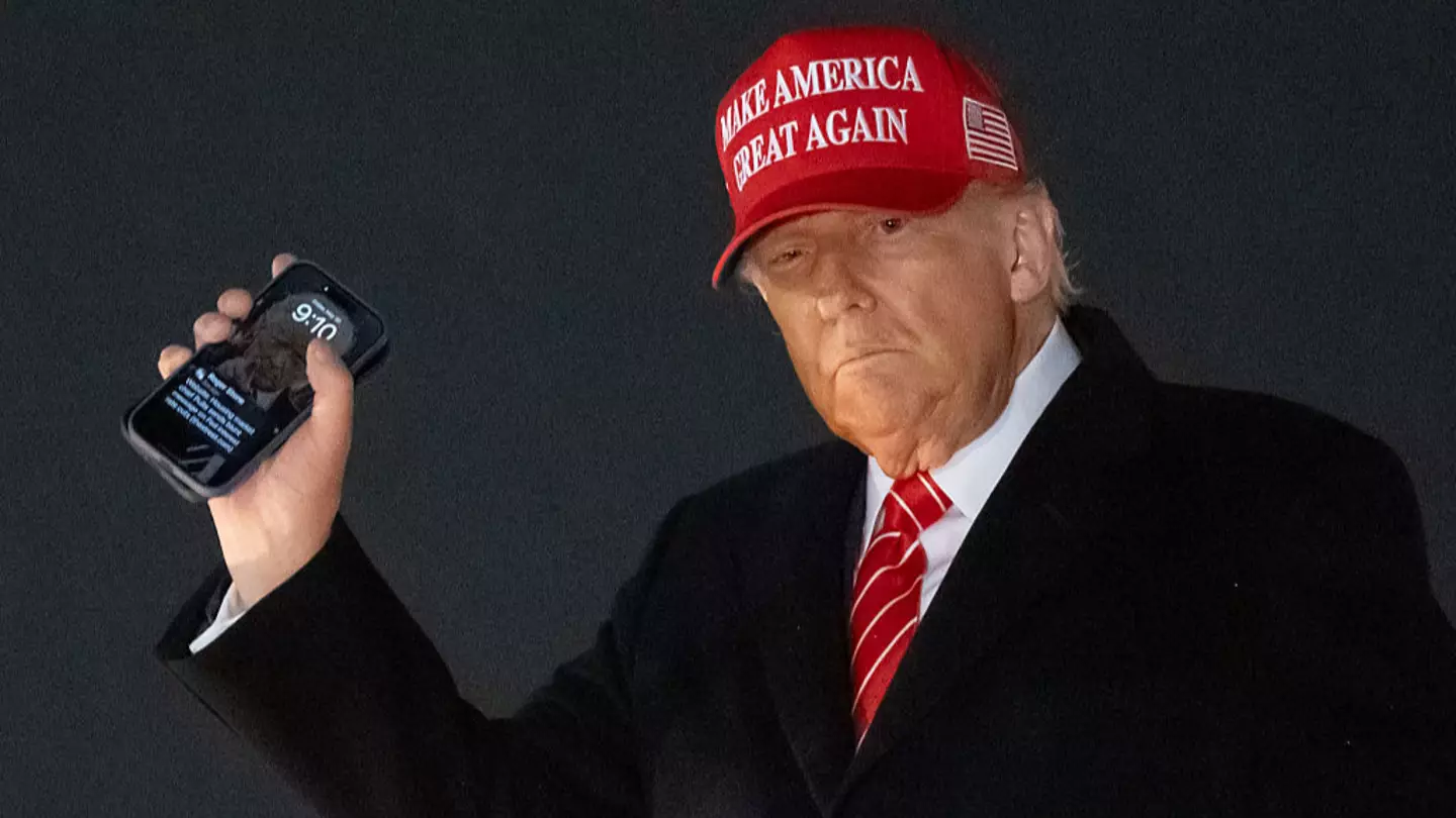 Donald Trump mocked after people spot photo on his lock screen and people think it means one thing