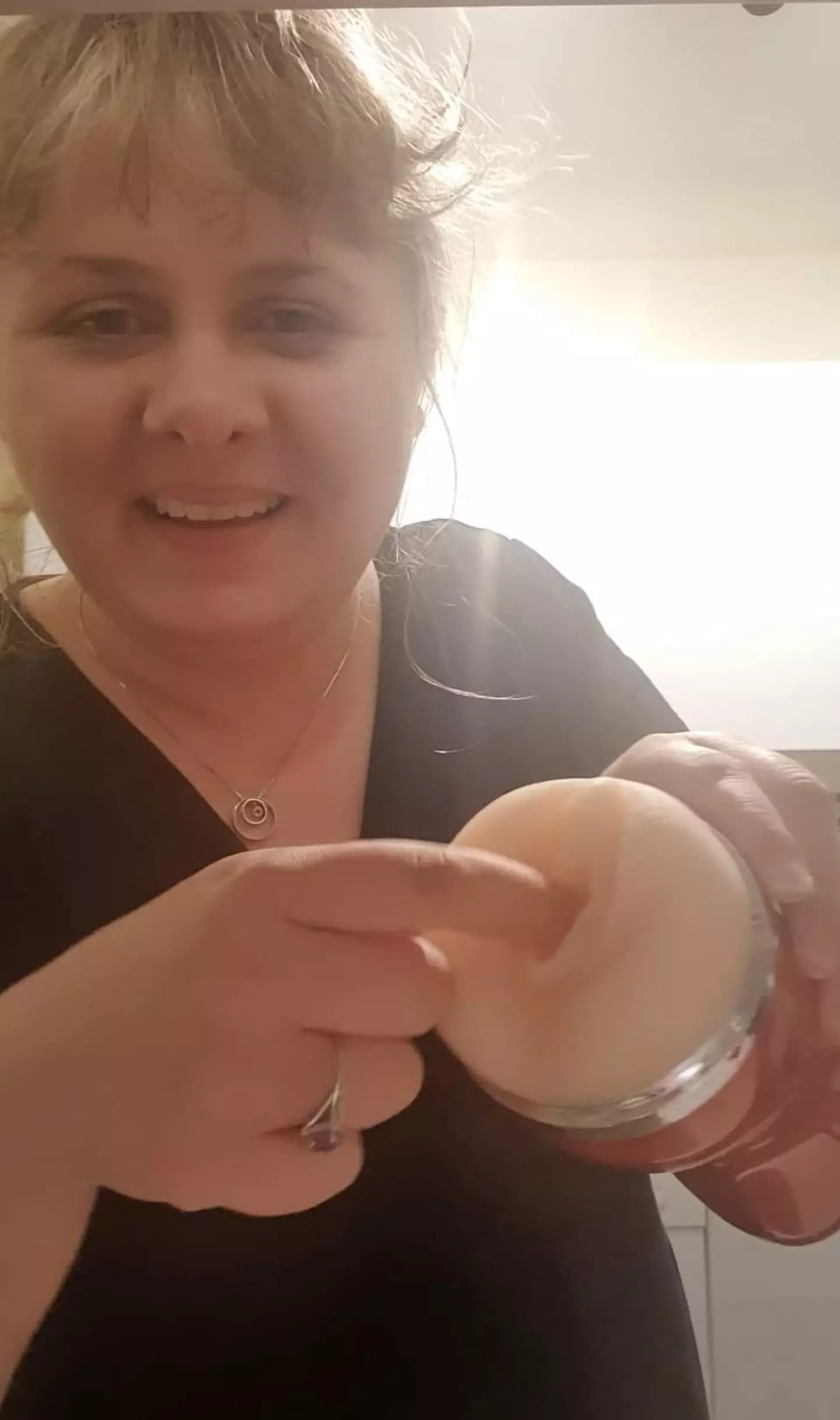 Kayley says the toy claims to make "real orgasm sounds" (