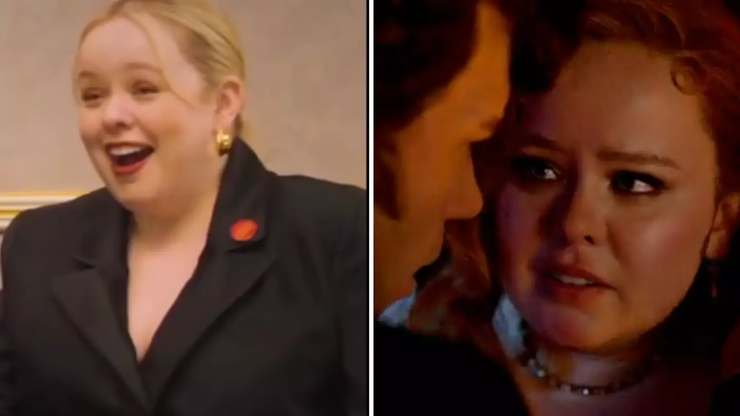 Bridgerton's Nicola Coughlan has hilarious reaction to Luke Newton addressing carriage scene fan theories