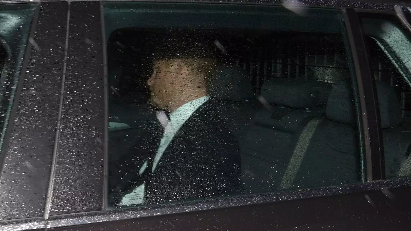 The Duke of Sussex in a car to Balmoral on 8 September.