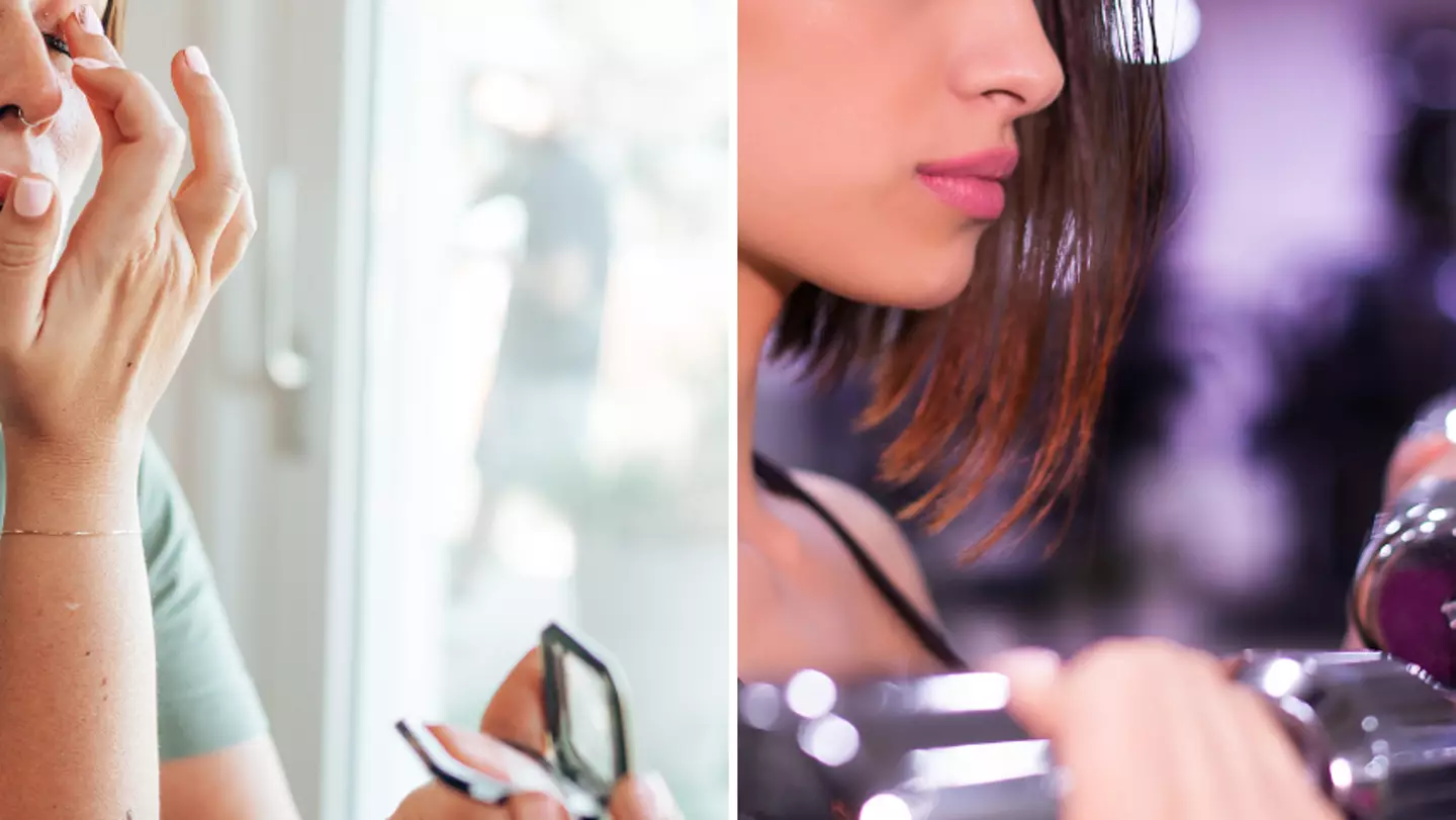 The reason why you shouldn't wear make-up during exercise as it can damage your skin