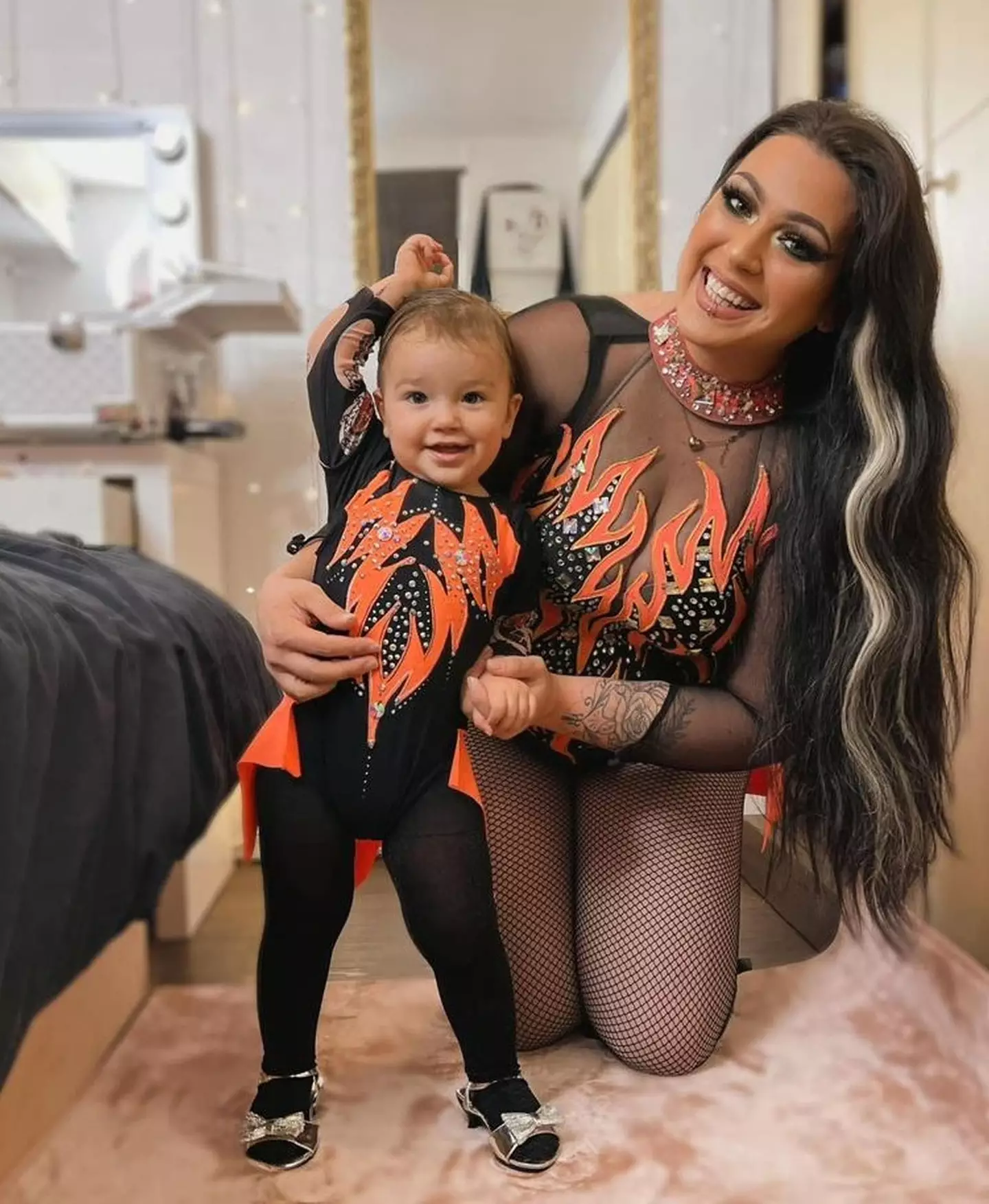 Keyla Remache, 29, from Devon, has been taking her little girl Arwen Millichap along with her to work, which means moving to a new town every week, as part of her tour of the UK.