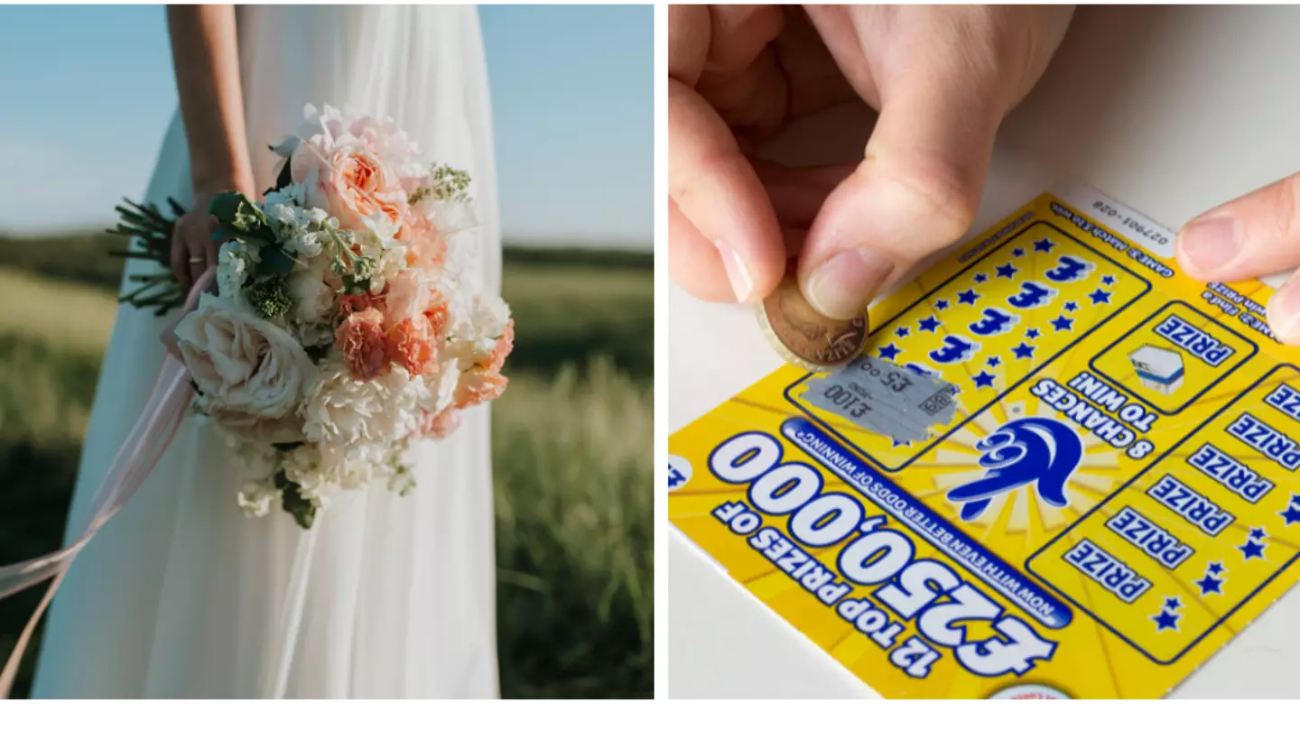 Woman who won over £5,000 from wedding favour scratch card refuses to share with bride and groom