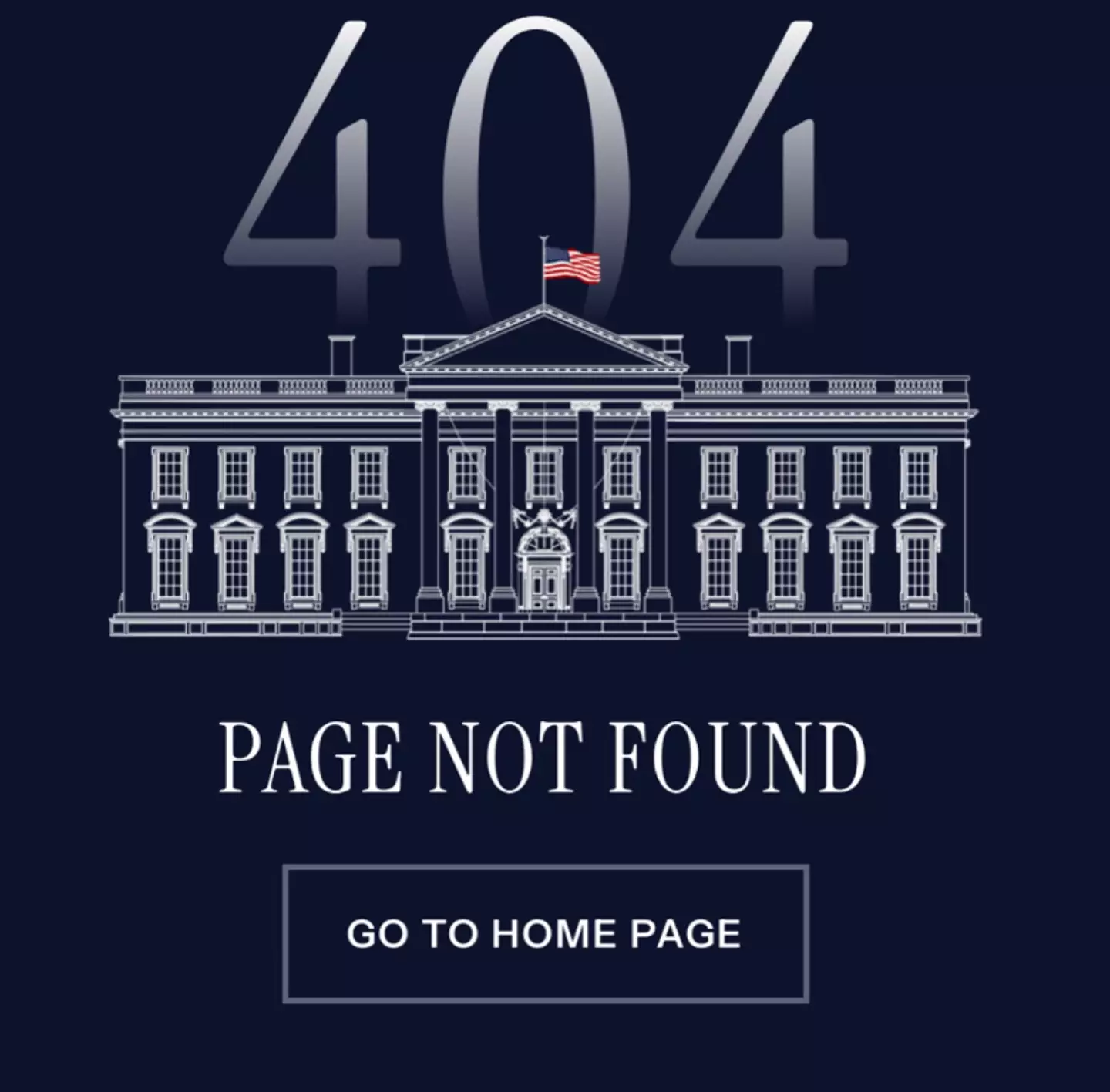 The accessibility page appears to be missing (www.whitehouse.gov)