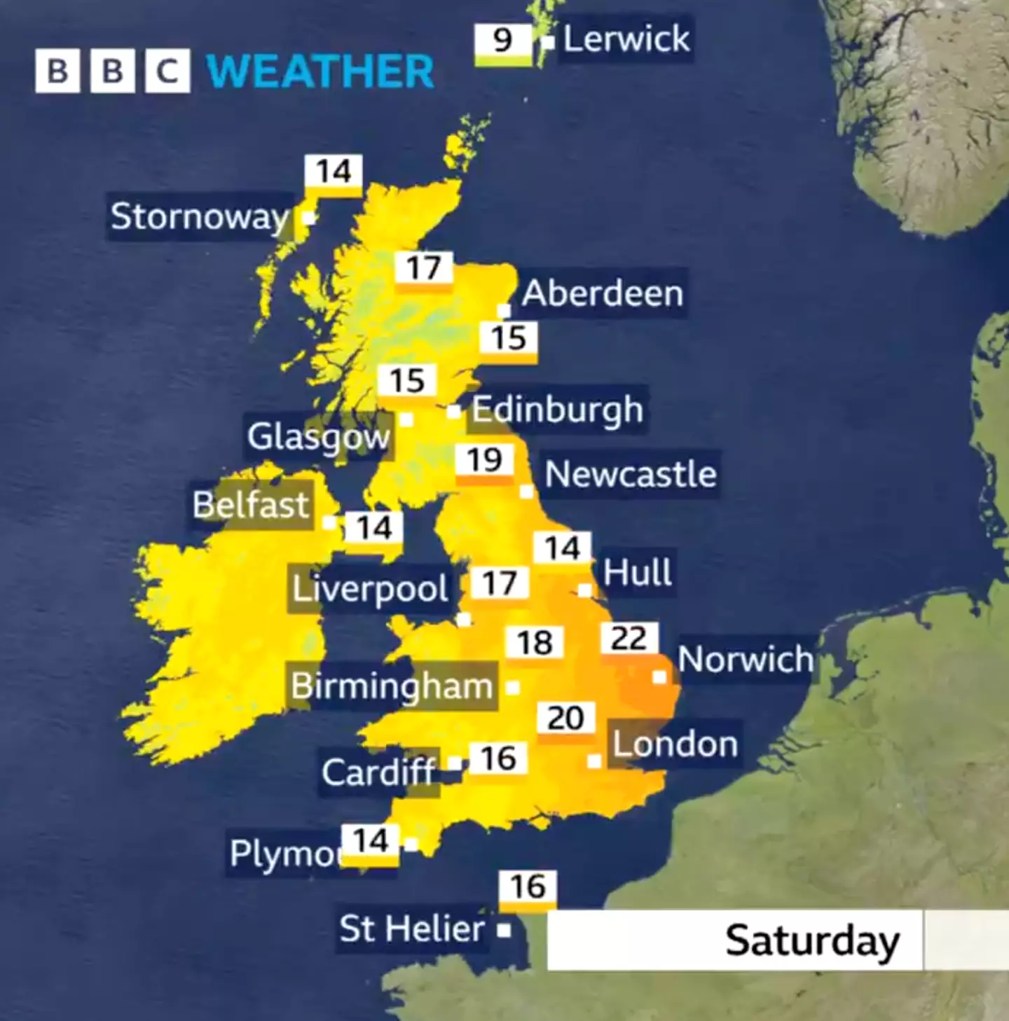 While some areas have a yellow warning for wind, others will be basking in sunshine this weekend.