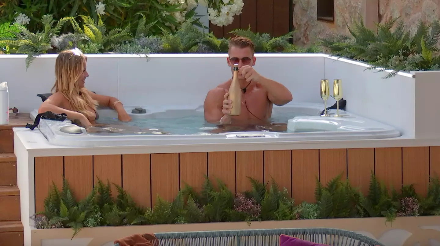 Charlie and Tasha in the hot tub.