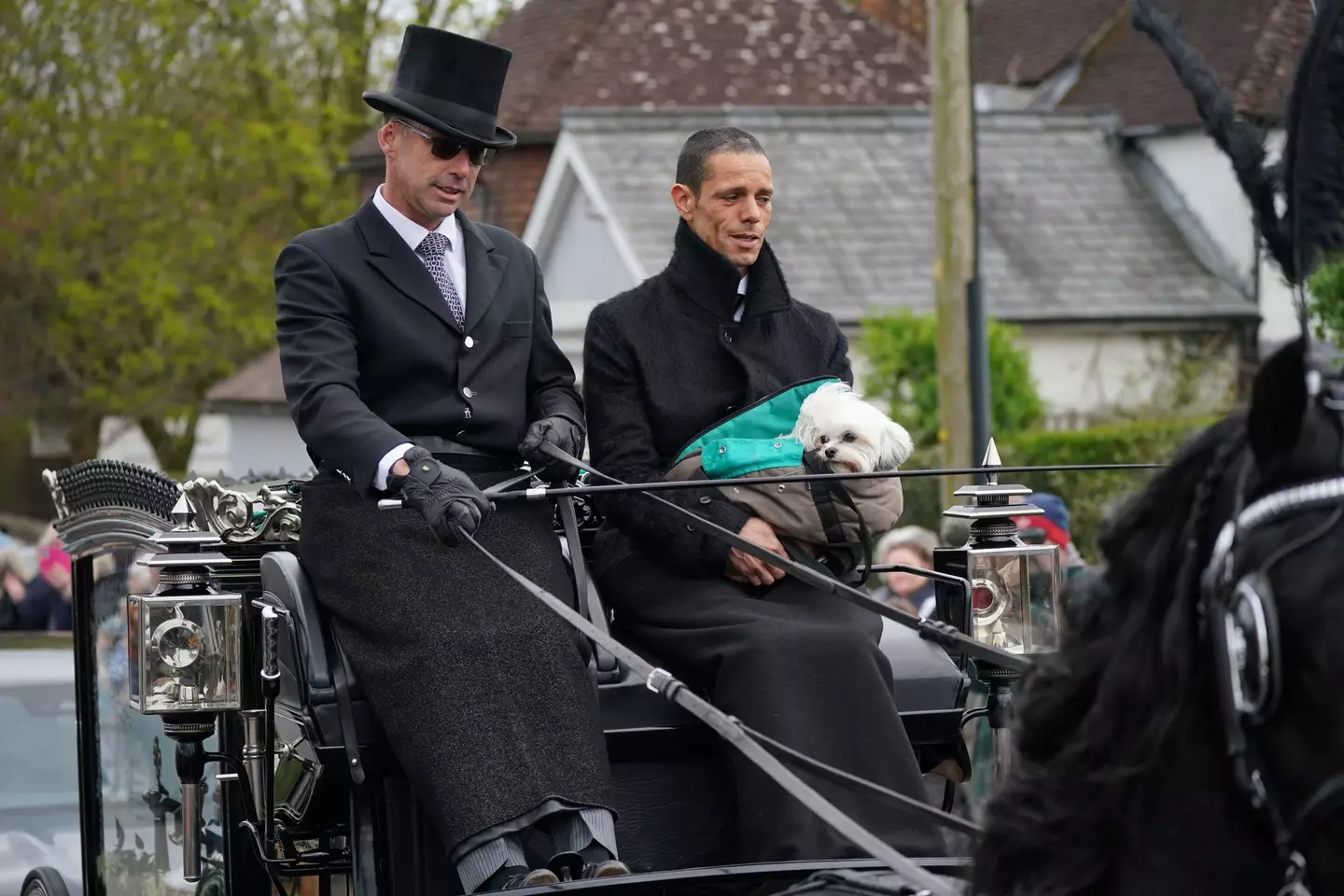 O' Grady's funeral procession was led by his husband Andre Portasio