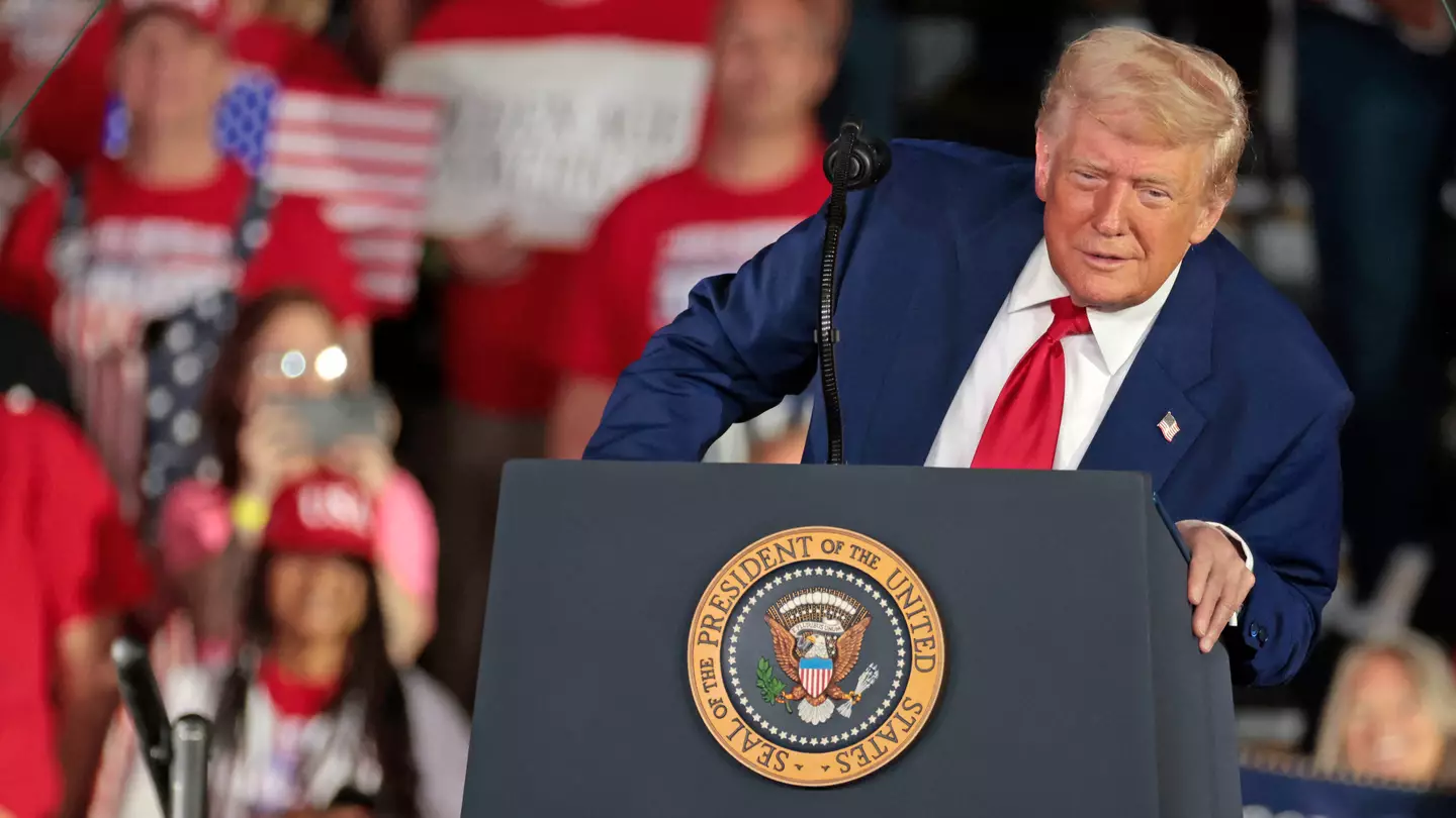 Donald Trump has brutal response to protester who tried to disrupt his landmark speech