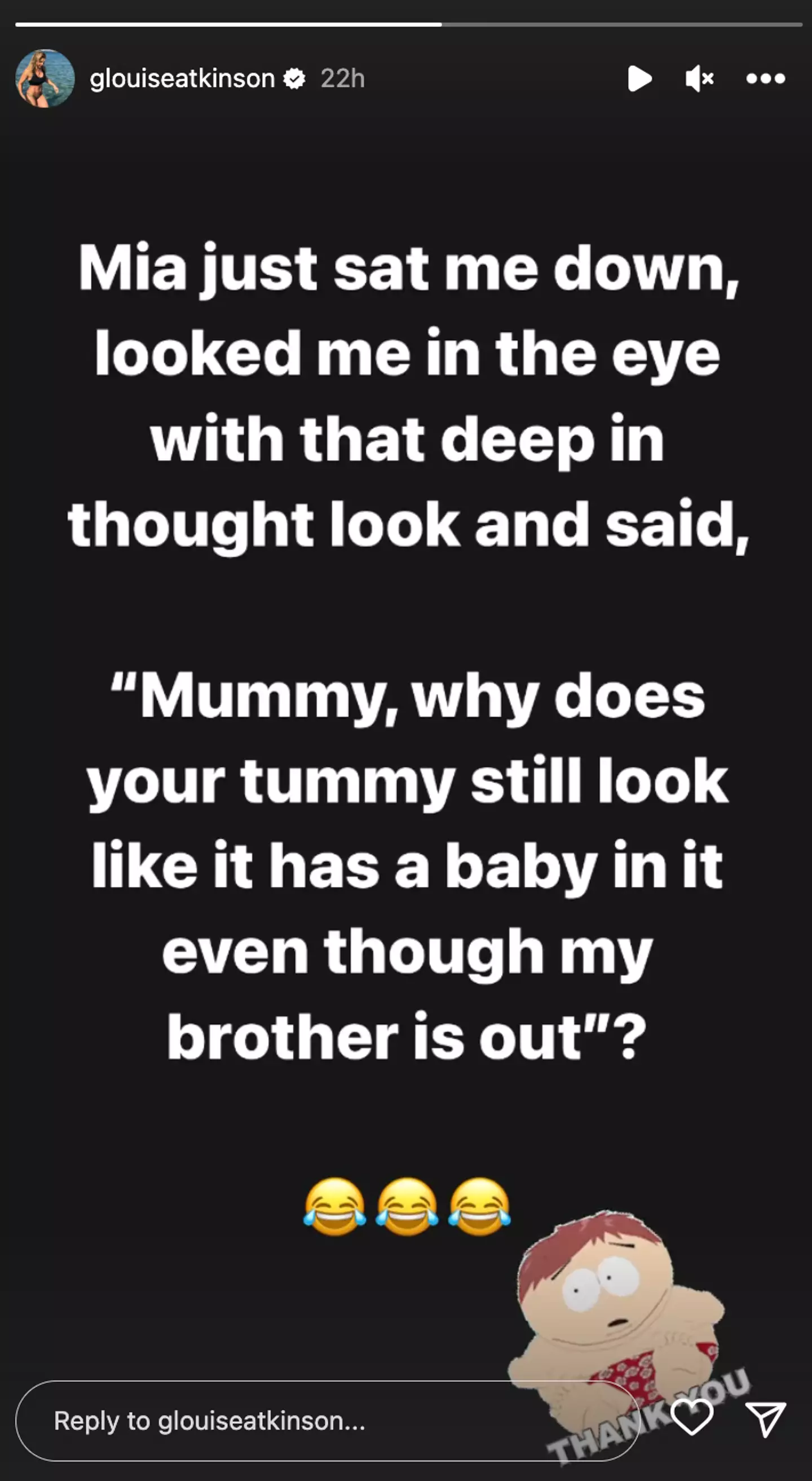 Gemma Atkinson's daughter had a very specific question about her baby bump.