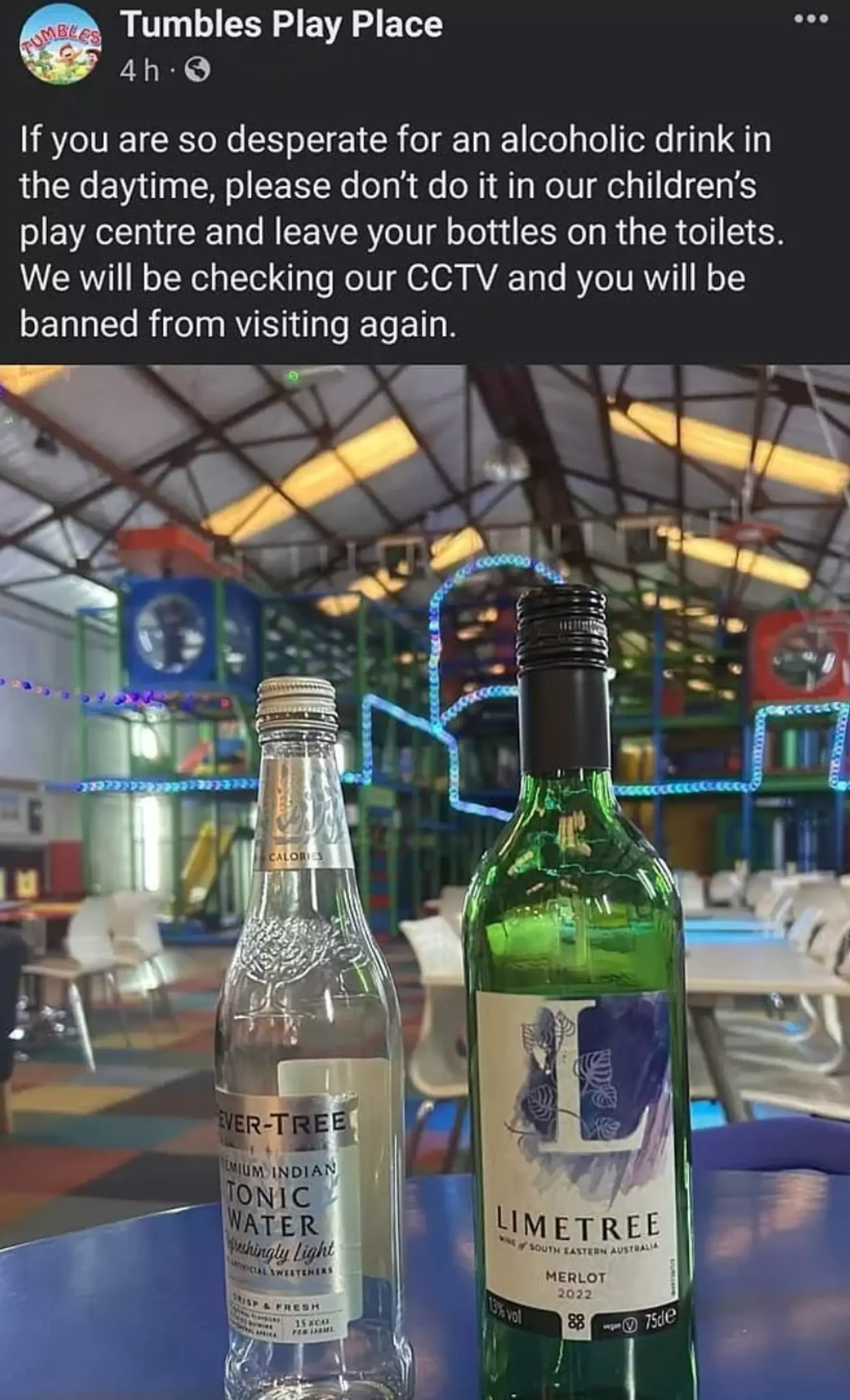 The empty bottles had been hidden in the toilets.