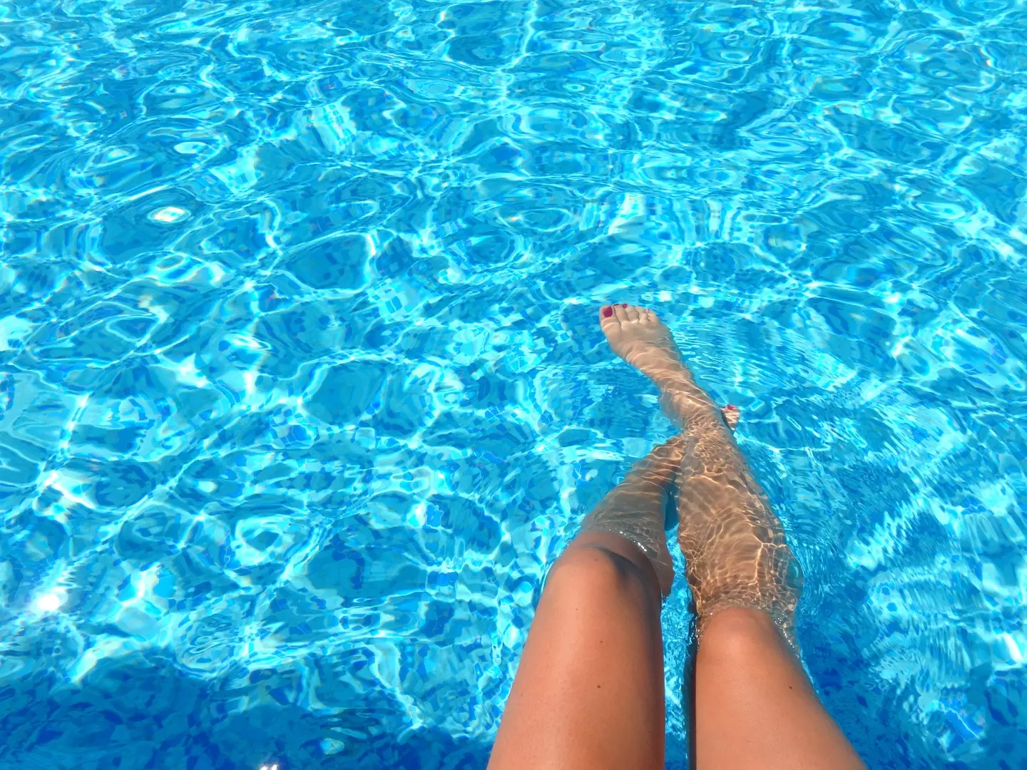 The pool is the perfect solution to a hot day.