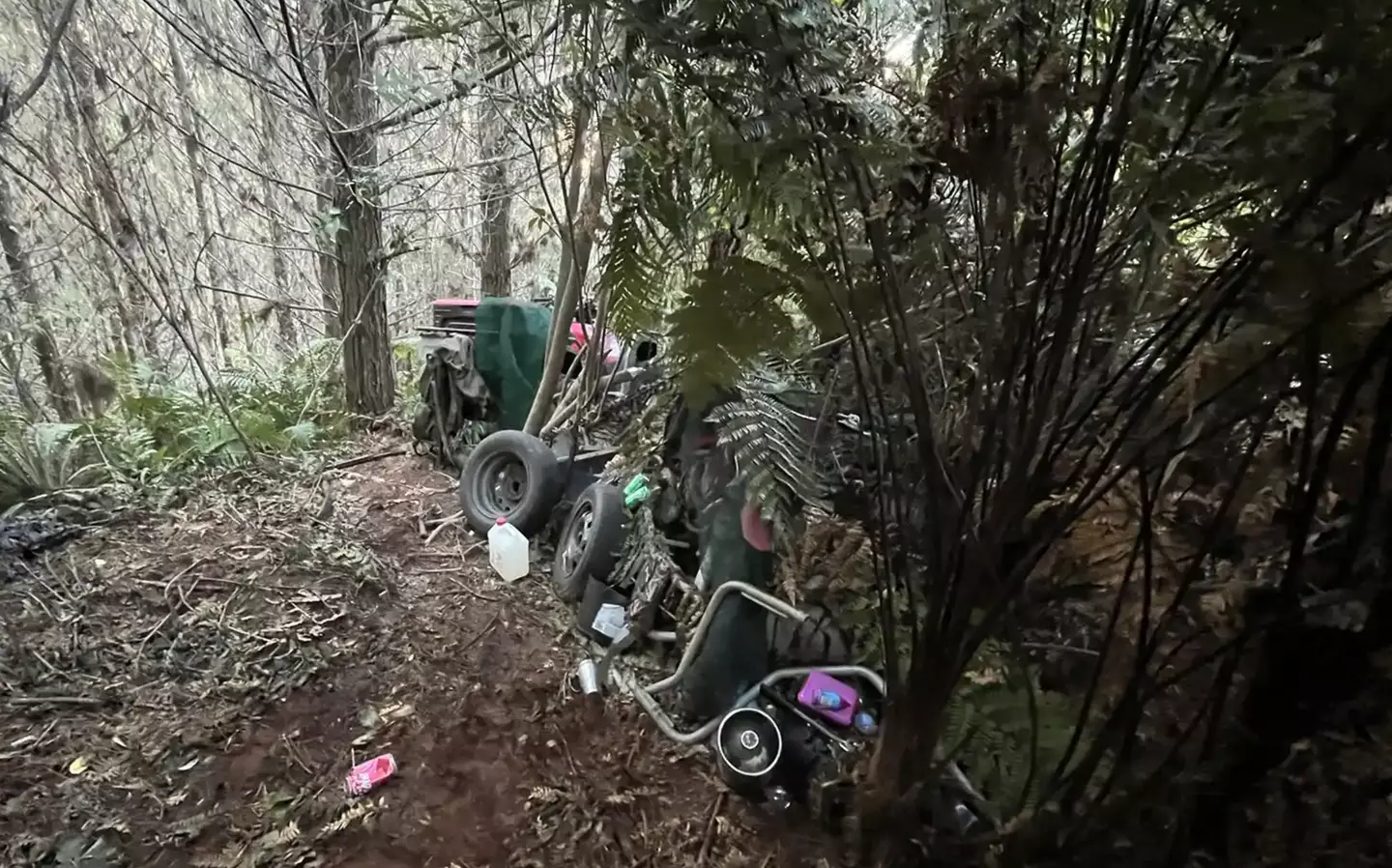 The photos show where two of the children were found (New Zealand Police)