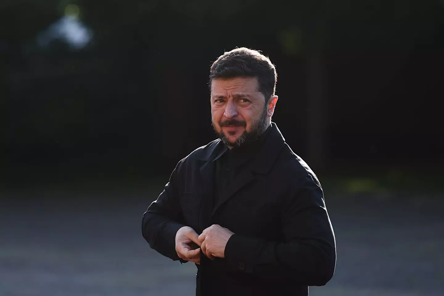 Zelenskyy wore a more formal jacket for the occasion (NurPhoto / Contributor / Getty Images)