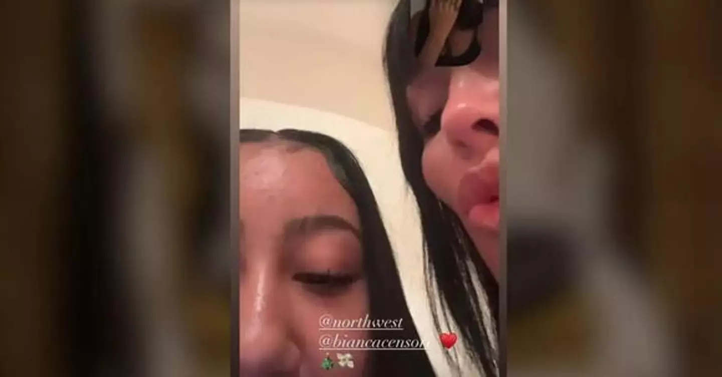 North posted a selfie with her step-mum Bianca Censori (Tiktok/northwest)