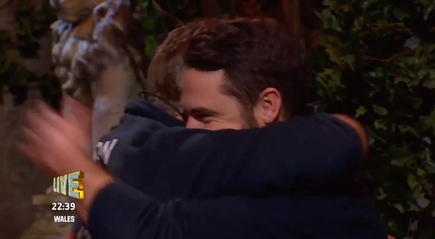 Simon hugged Danny after he won (