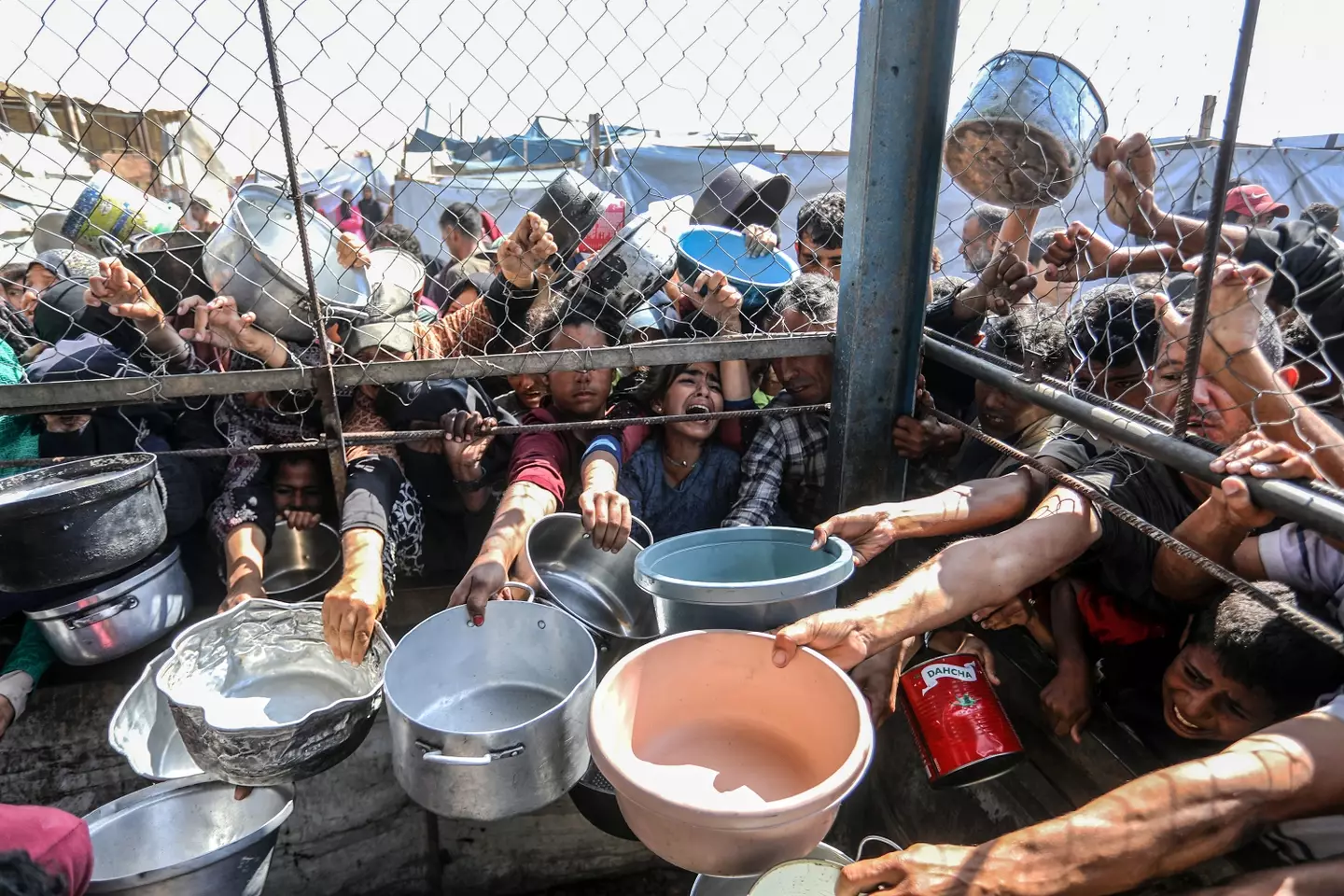 Gaza residents have been prevented receiving food for several months (Abed Rahim Khatib/Anadolu via Getty Images)