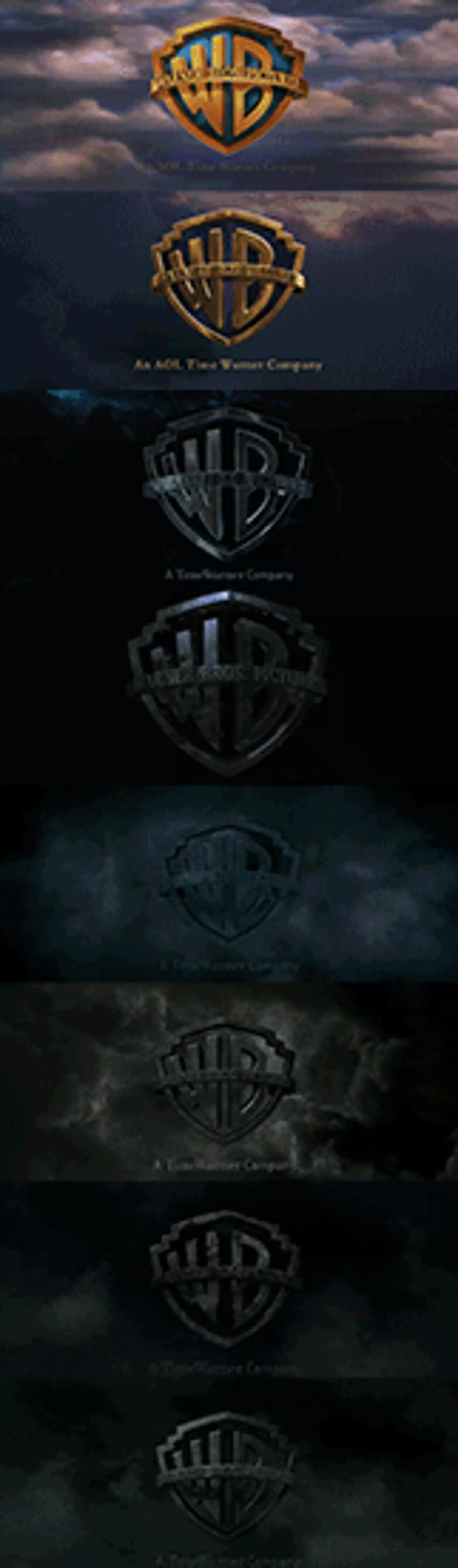 The Warner Bros. logo gets darker and darker with each movie (Kidspot/Warner Bros.)
