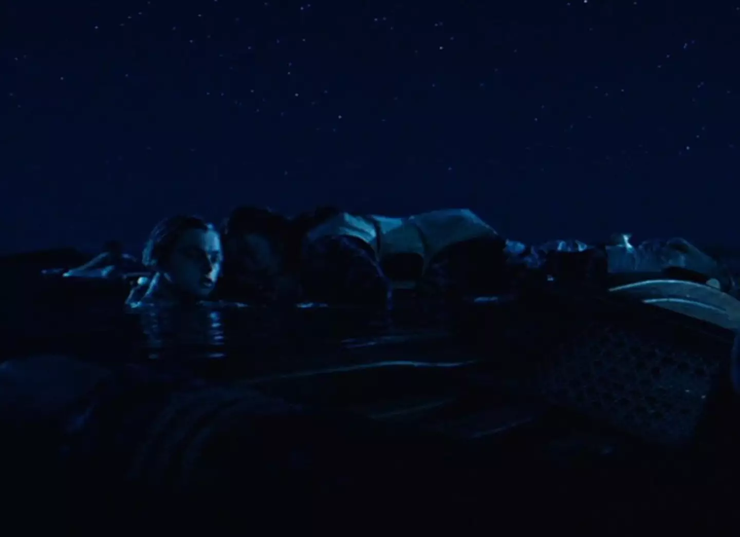 Rose and Jack were stuck in the water. (Paramount Pictures)