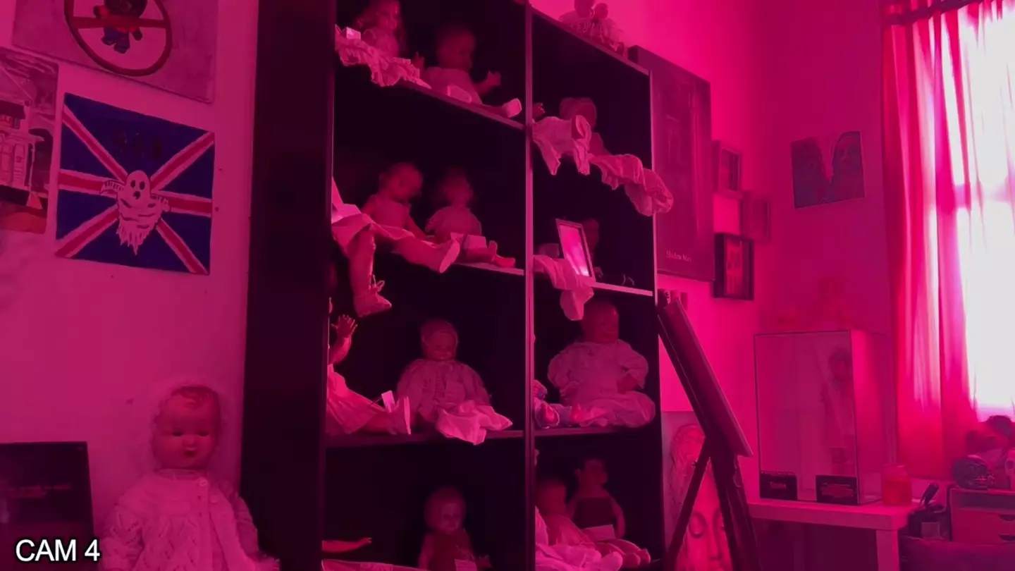 The doll can be seen moving in the clip (