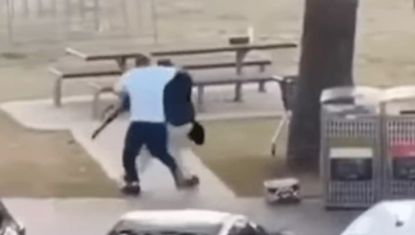 One of the alleged gunmen is shown in a viral video (7News)